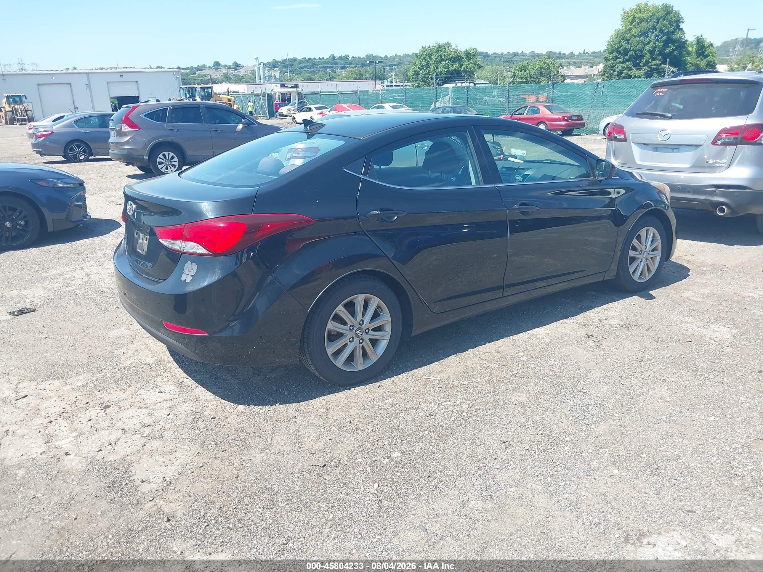 2015 Hyundai Elantra Se Черный vin: KMHDH4AE3FU236182