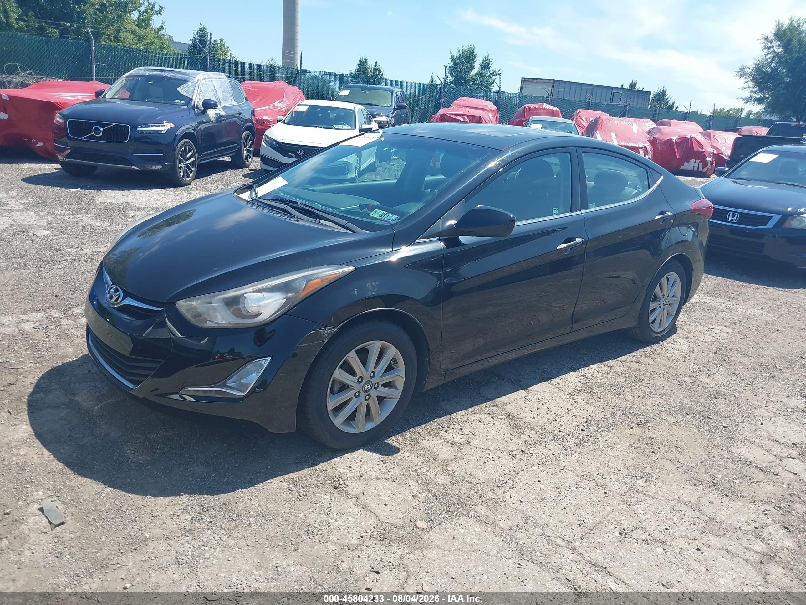 2015 Hyundai Elantra Se Черный vin: KMHDH4AE3FU236182