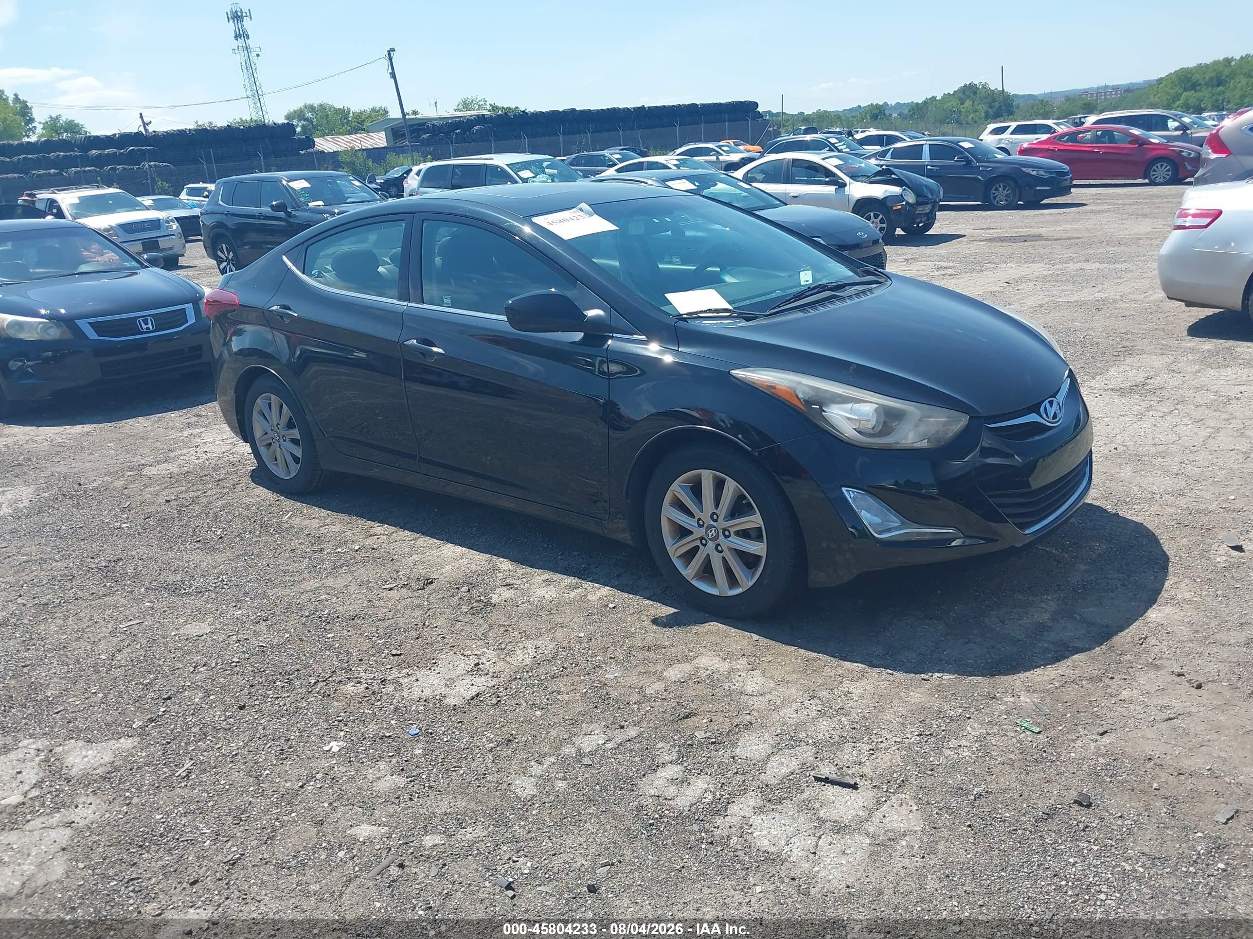 2015 Hyundai Elantra Se Черный vin: KMHDH4AE3FU236182