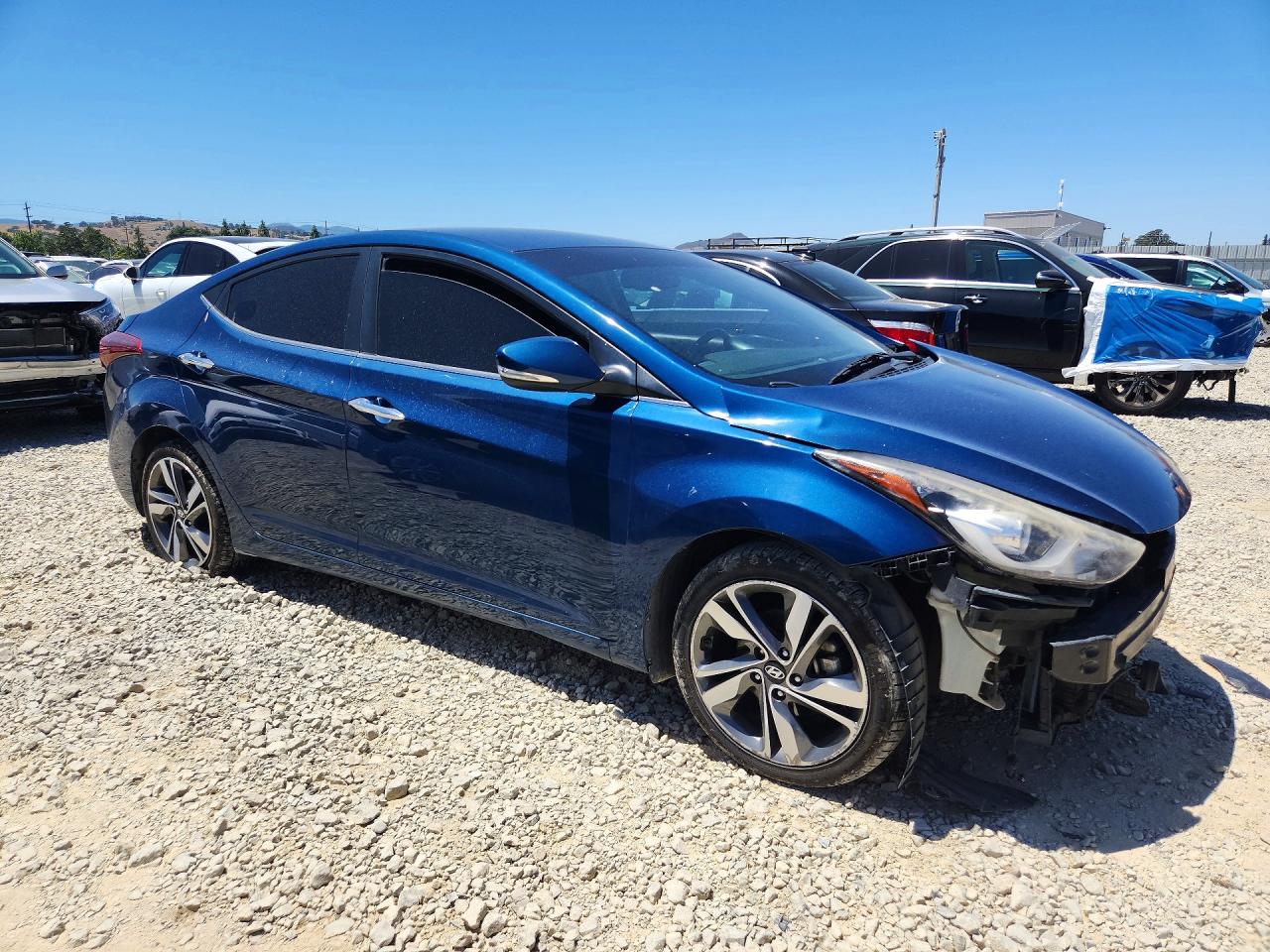2015 Hyundai Elantra Limited Blue vin: KMHDH4AE3FU258456