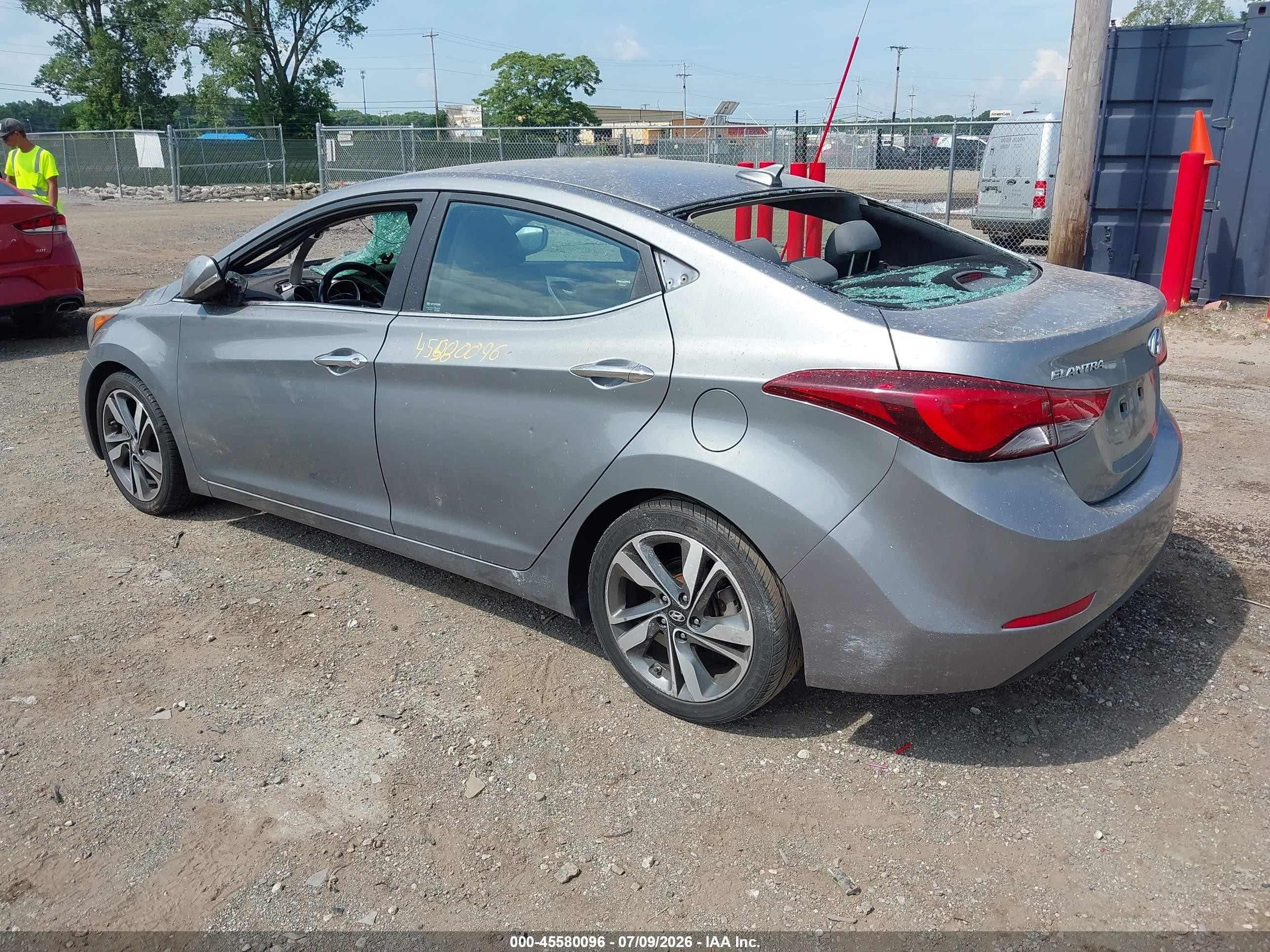2015 Hyundai Elantra Limited Gray vin: KMHDH4AE3FU282627