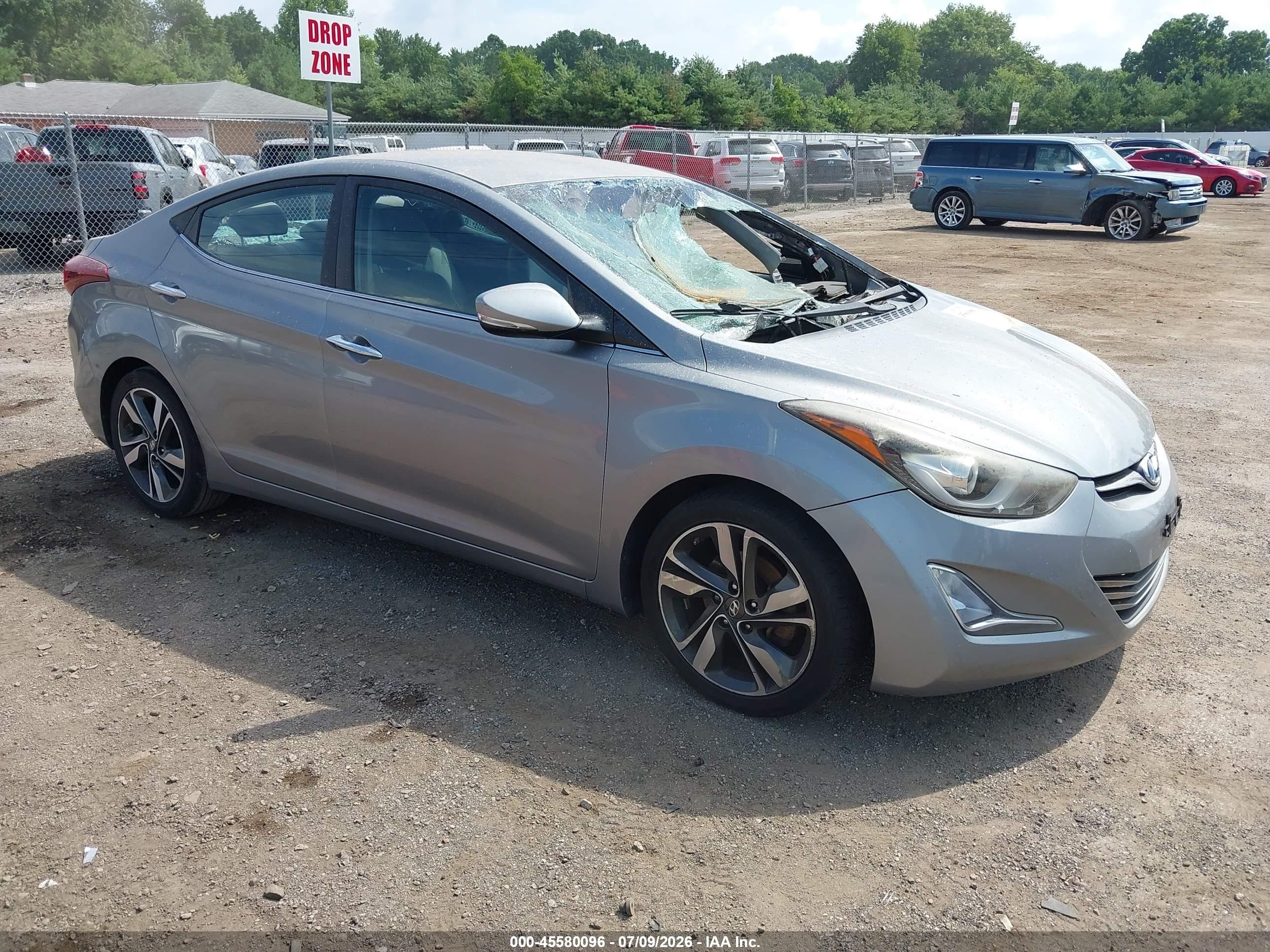2015 Hyundai Elantra Limited Gray vin: KMHDH4AE3FU282627