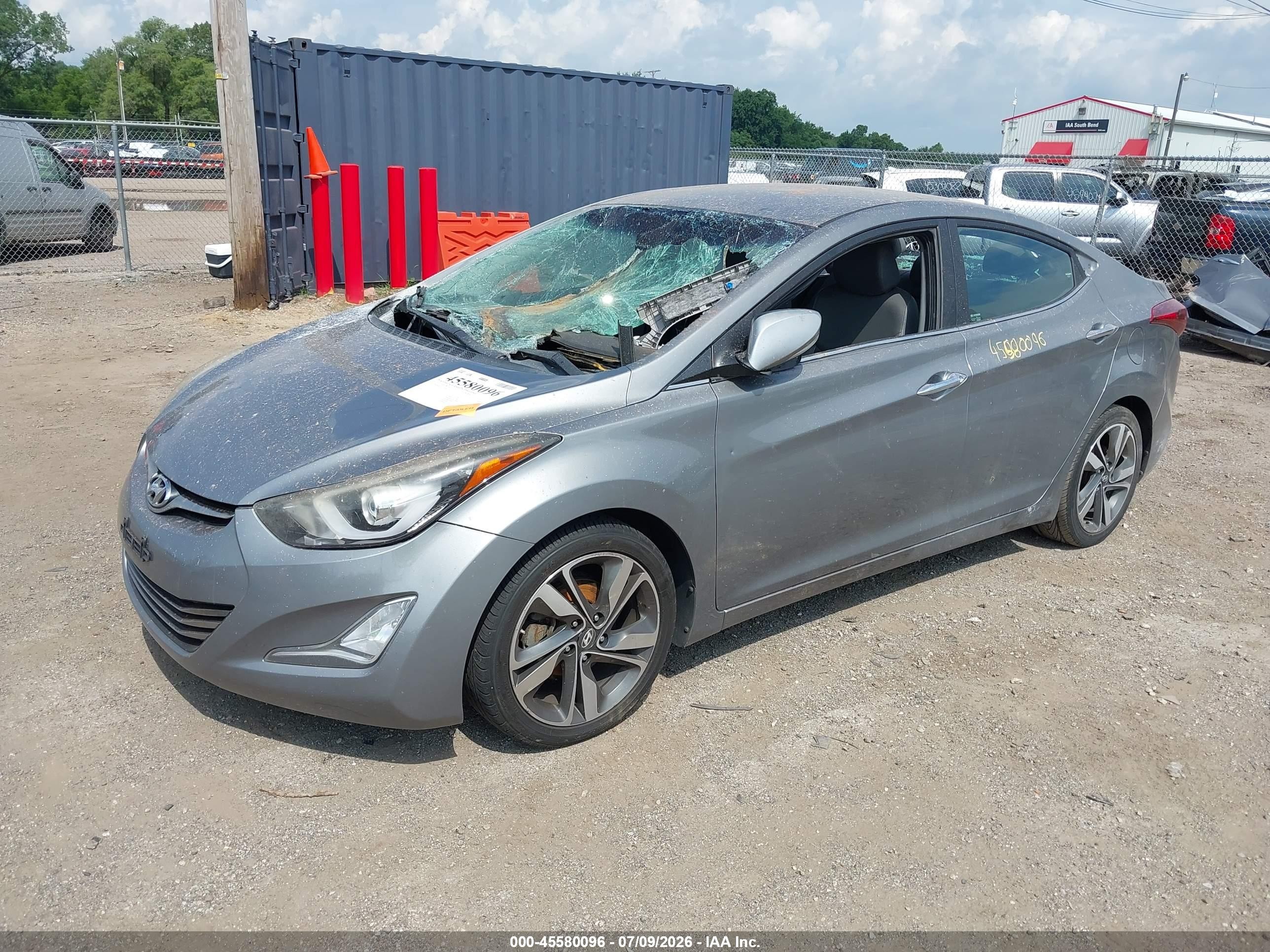 2015 Hyundai Elantra Limited Gray vin: KMHDH4AE3FU282627