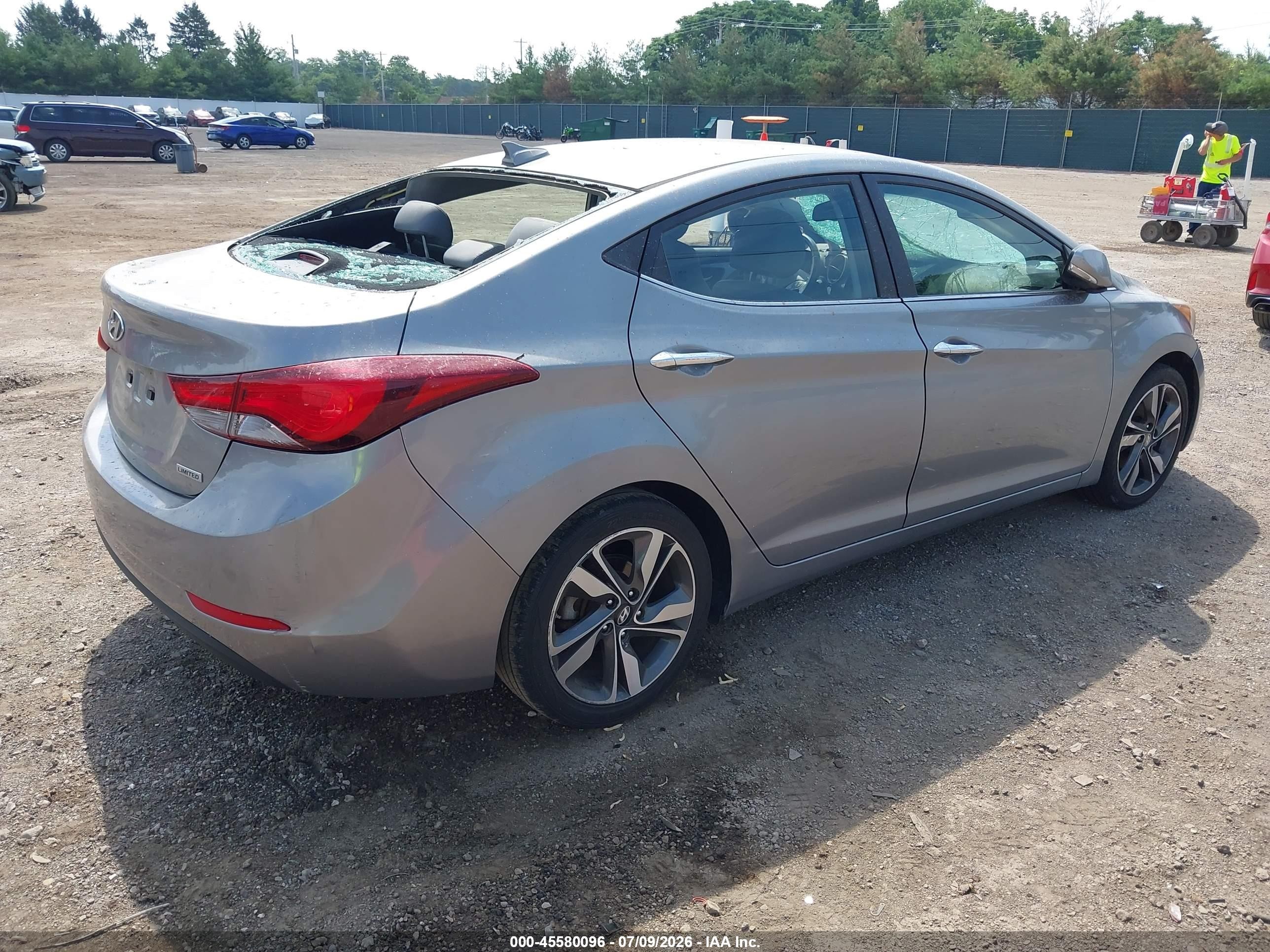 2015 Hyundai Elantra Limited Gray vin: KMHDH4AE3FU282627