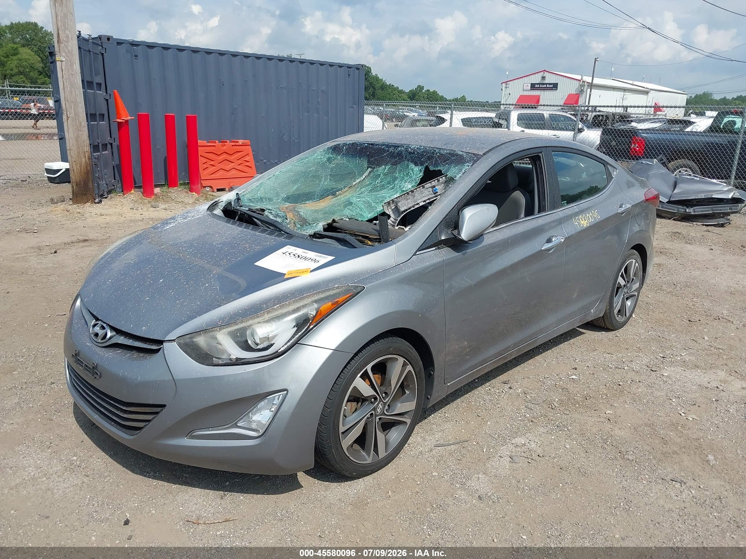 2015 Hyundai Elantra Limited Gray vin: KMHDH4AE3FU282627