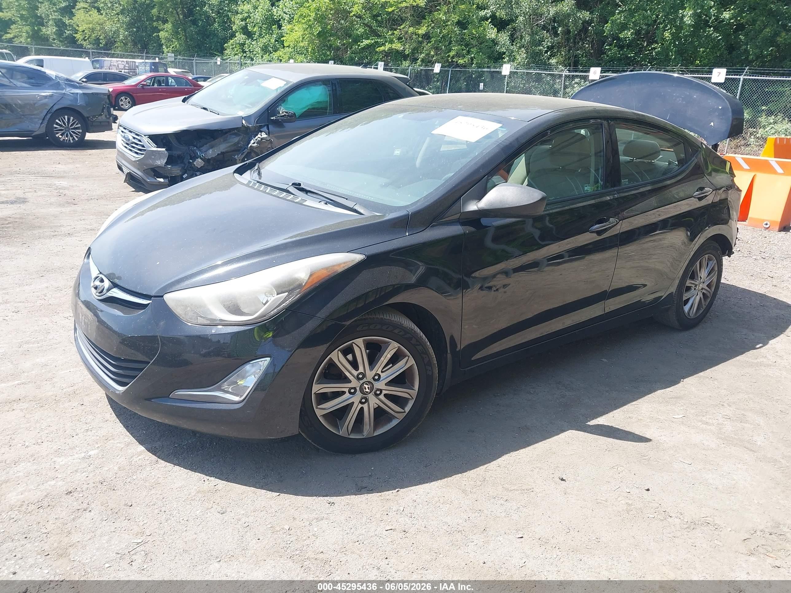 2015 Hyundai Elantra Se Black vin: KMHDH4AE3FU320745