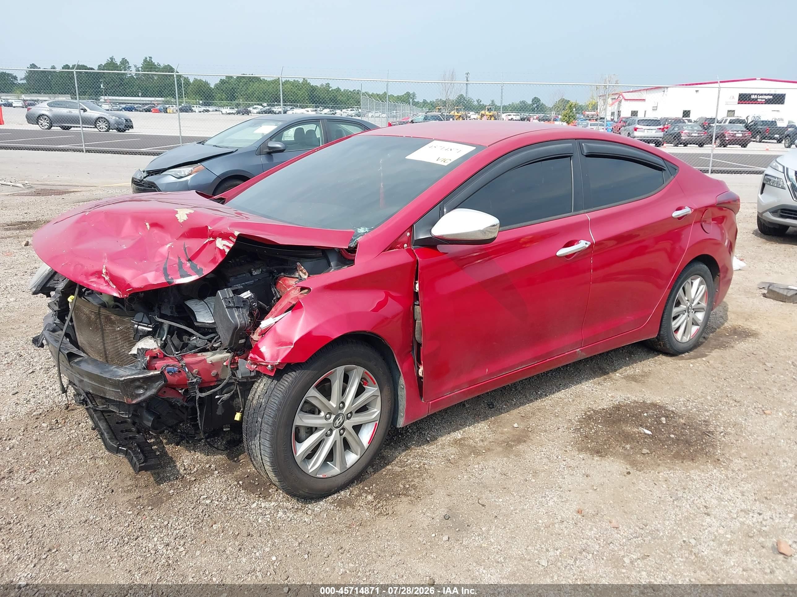 2015 Hyundai Elantra Se Red vin: KMHDH4AE3FU320860