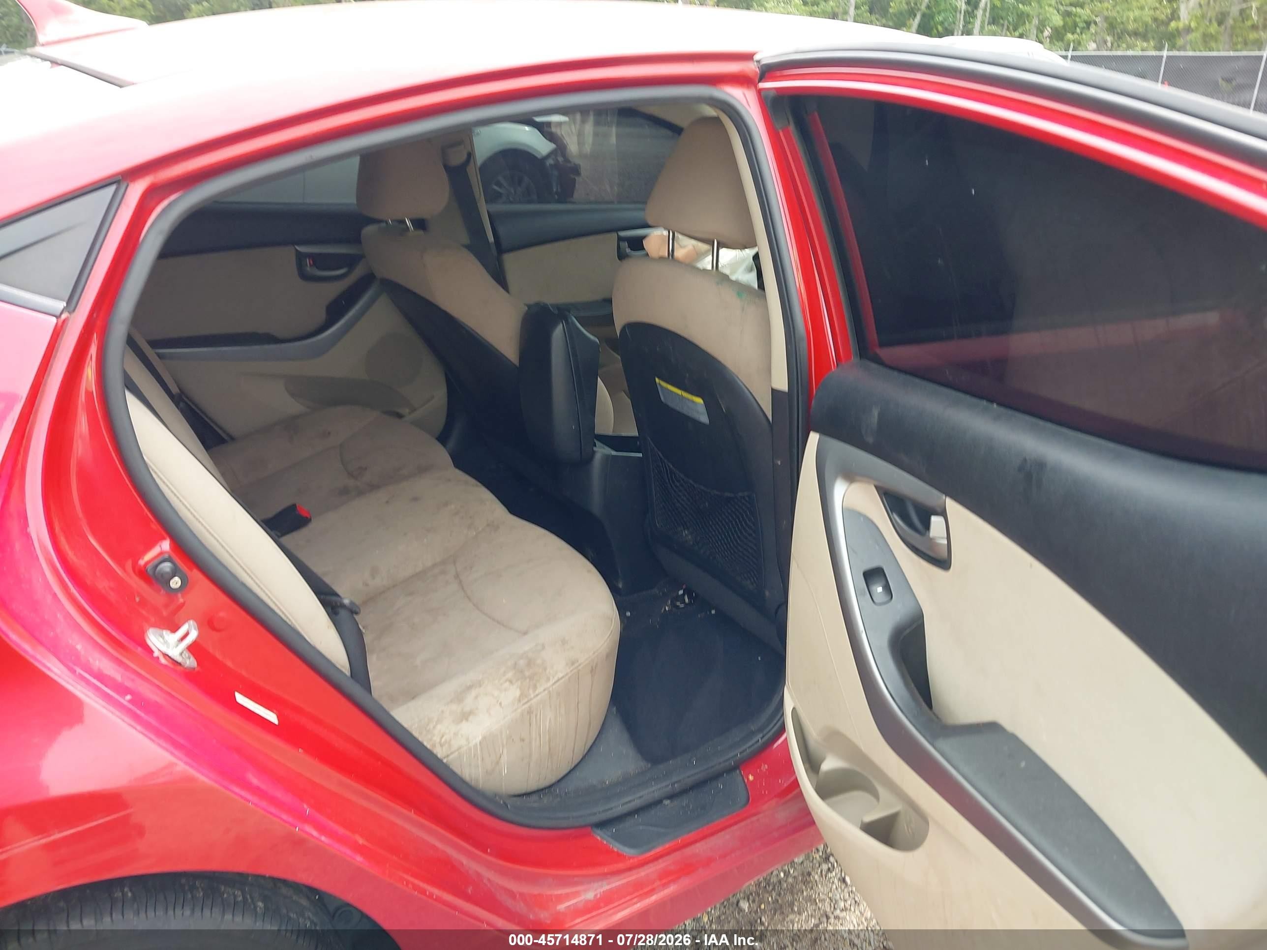 2015 Hyundai Elantra Se Red vin: KMHDH4AE3FU320860