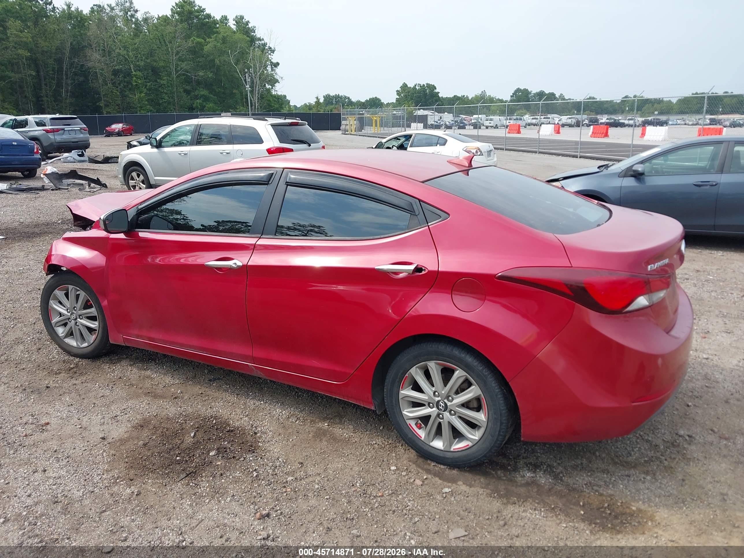 2015 Hyundai Elantra Se Red vin: KMHDH4AE3FU320860