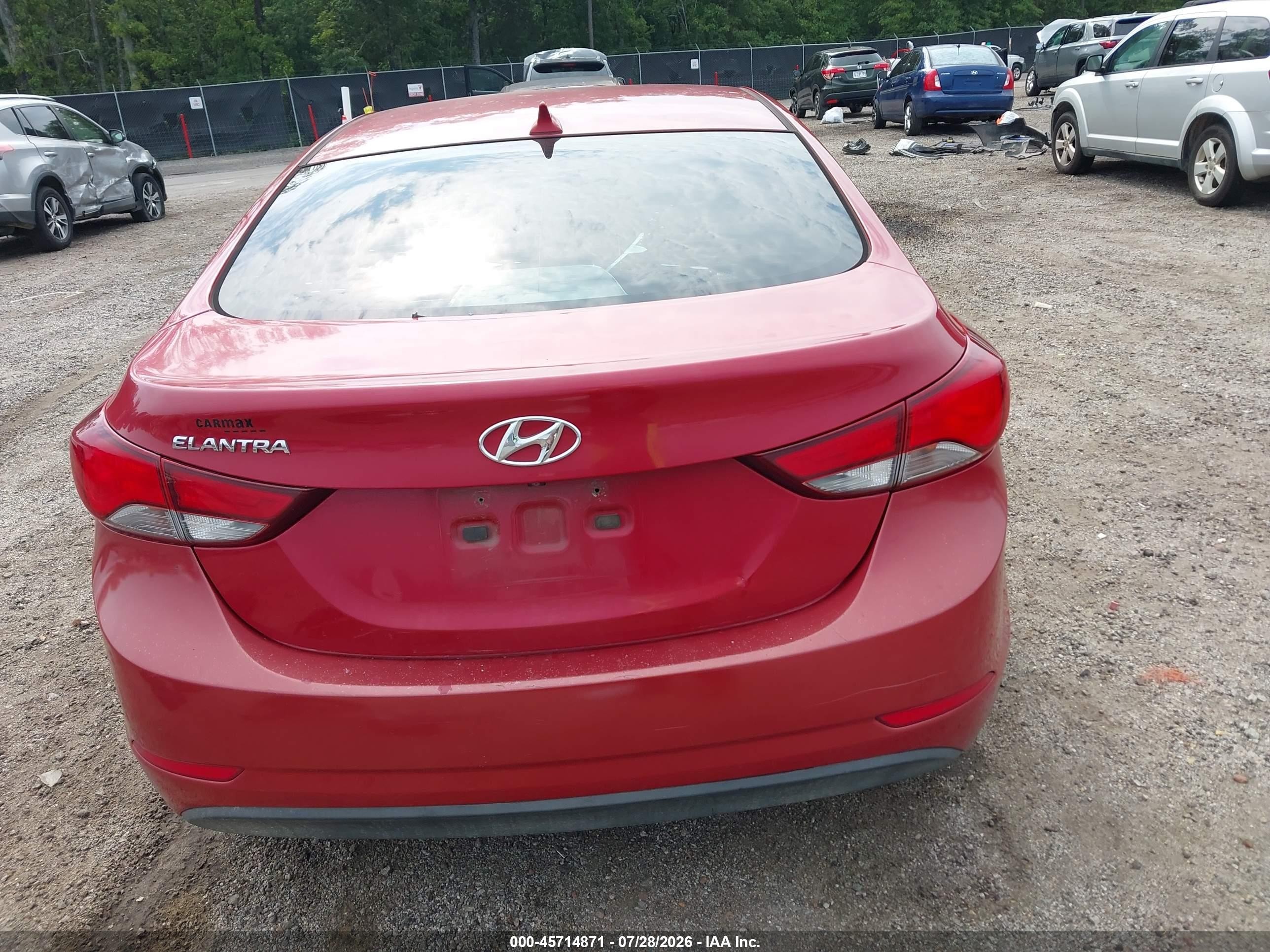2015 Hyundai Elantra Se Red vin: KMHDH4AE3FU320860