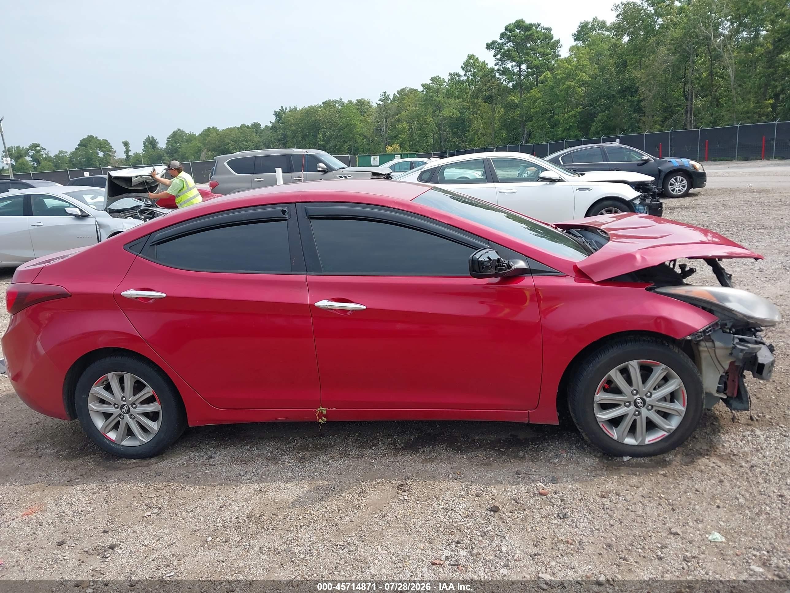 2015 Hyundai Elantra Se Red vin: KMHDH4AE3FU320860