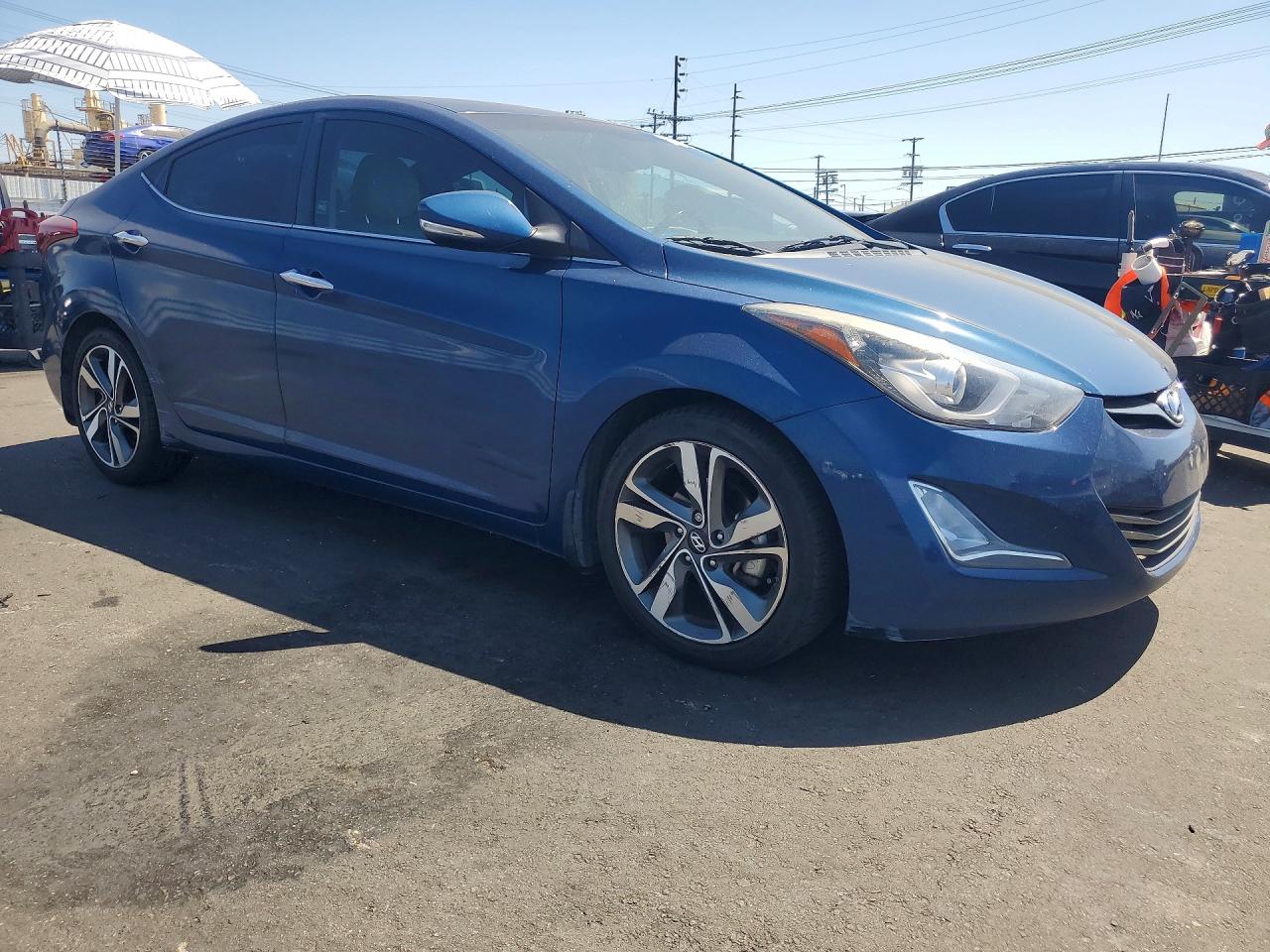 2015 Hyundai Elantra Limited Синий vin: KMHDH4AE3FU322172