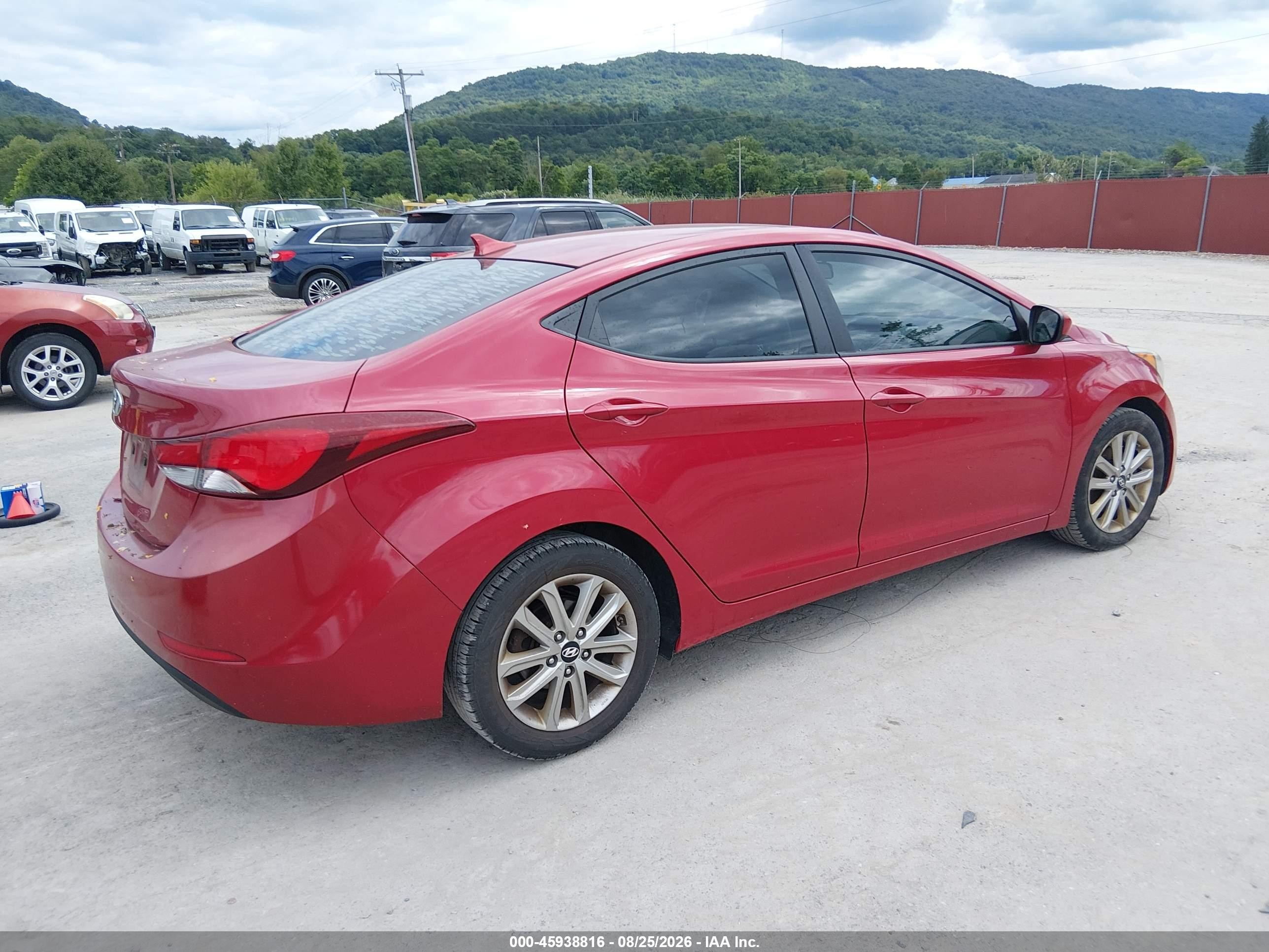 2015 Hyundai Elantra Se Красный vin: KMHDH4AE3FU411742