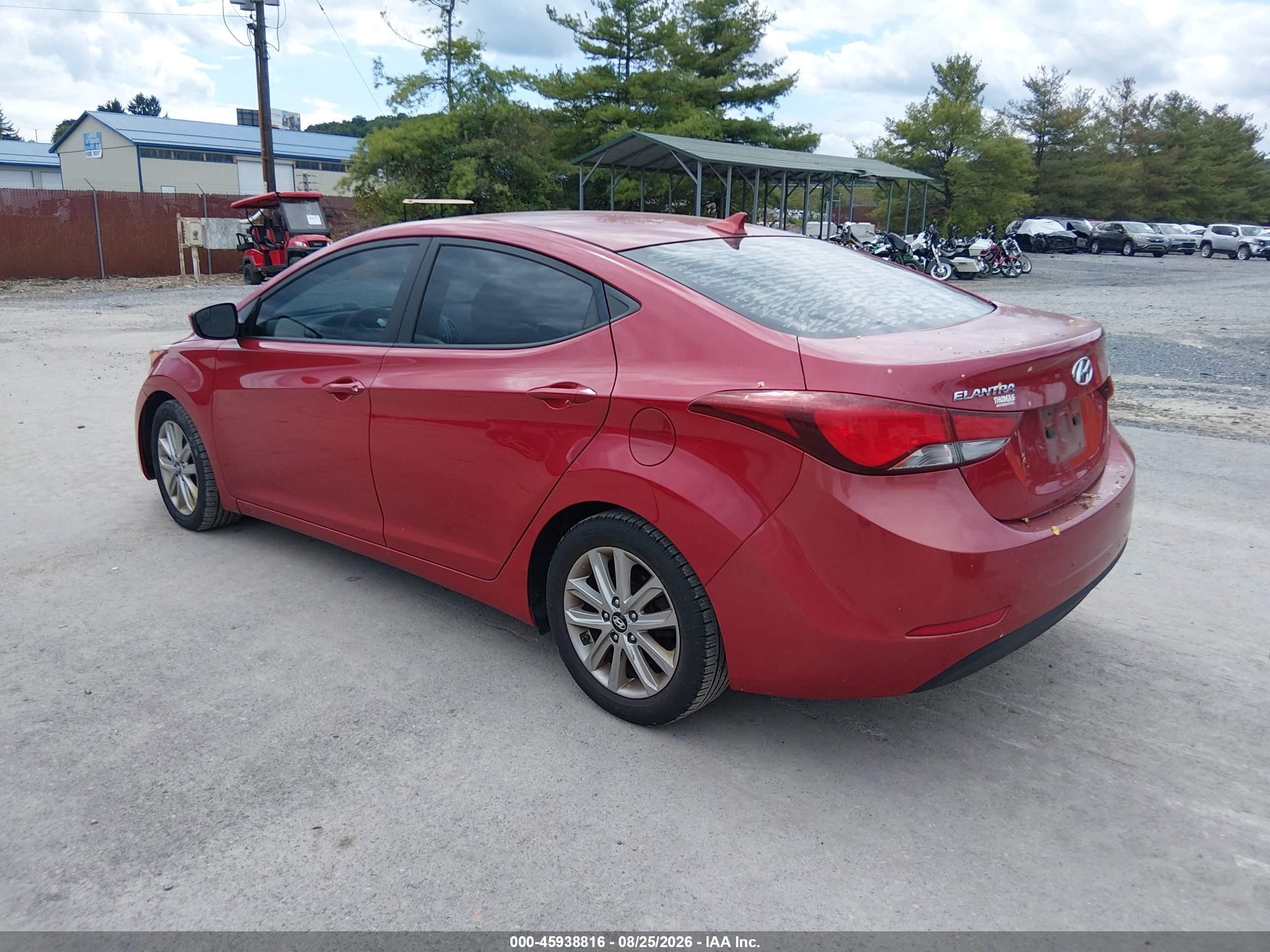 2015 Hyundai Elantra Se Красный vin: KMHDH4AE3FU411742