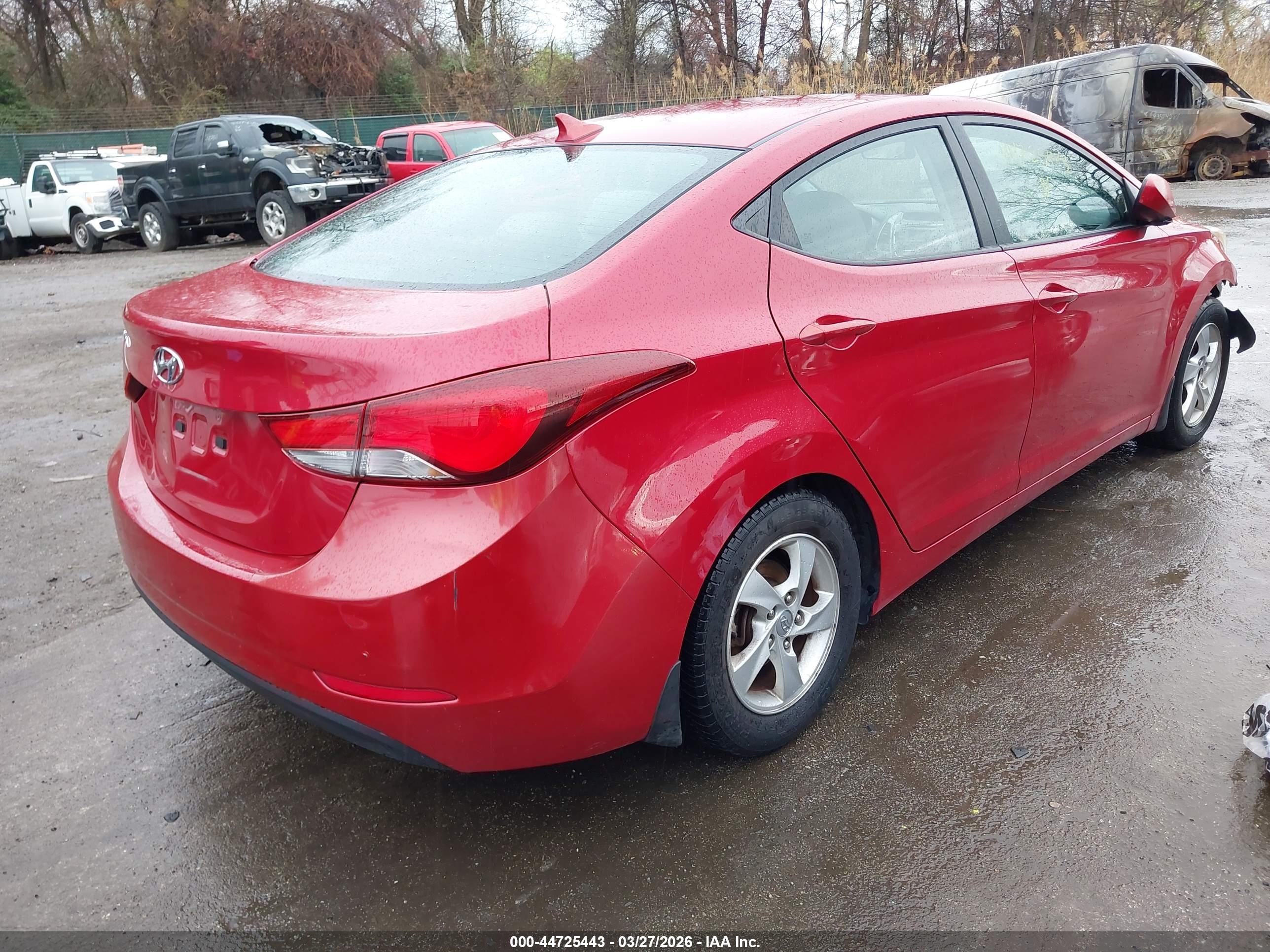 2015 Hyundai Elantra Se Red vin: KMHDH4AE3FU423454