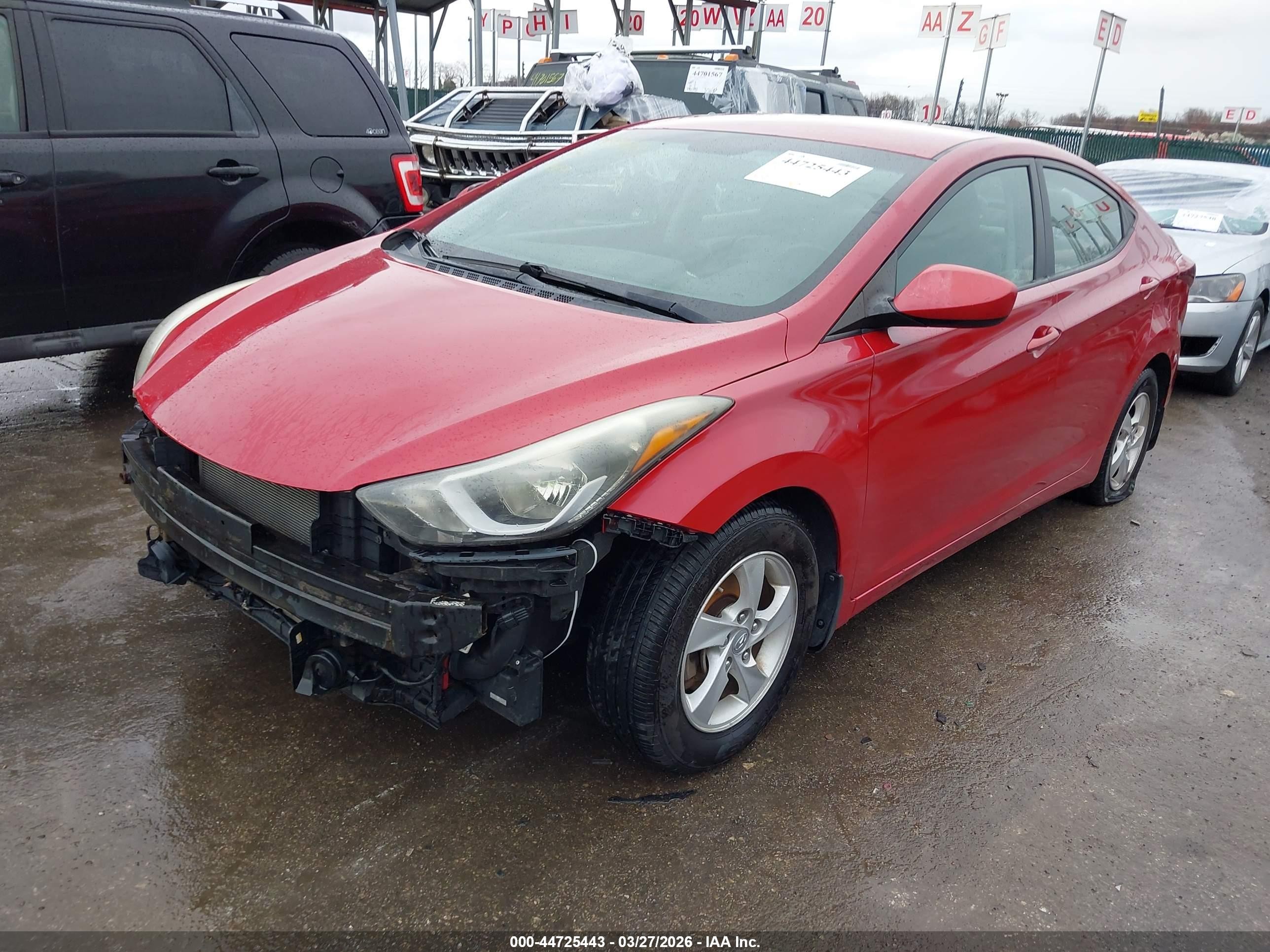 2015 Hyundai Elantra Se Red vin: KMHDH4AE3FU423454