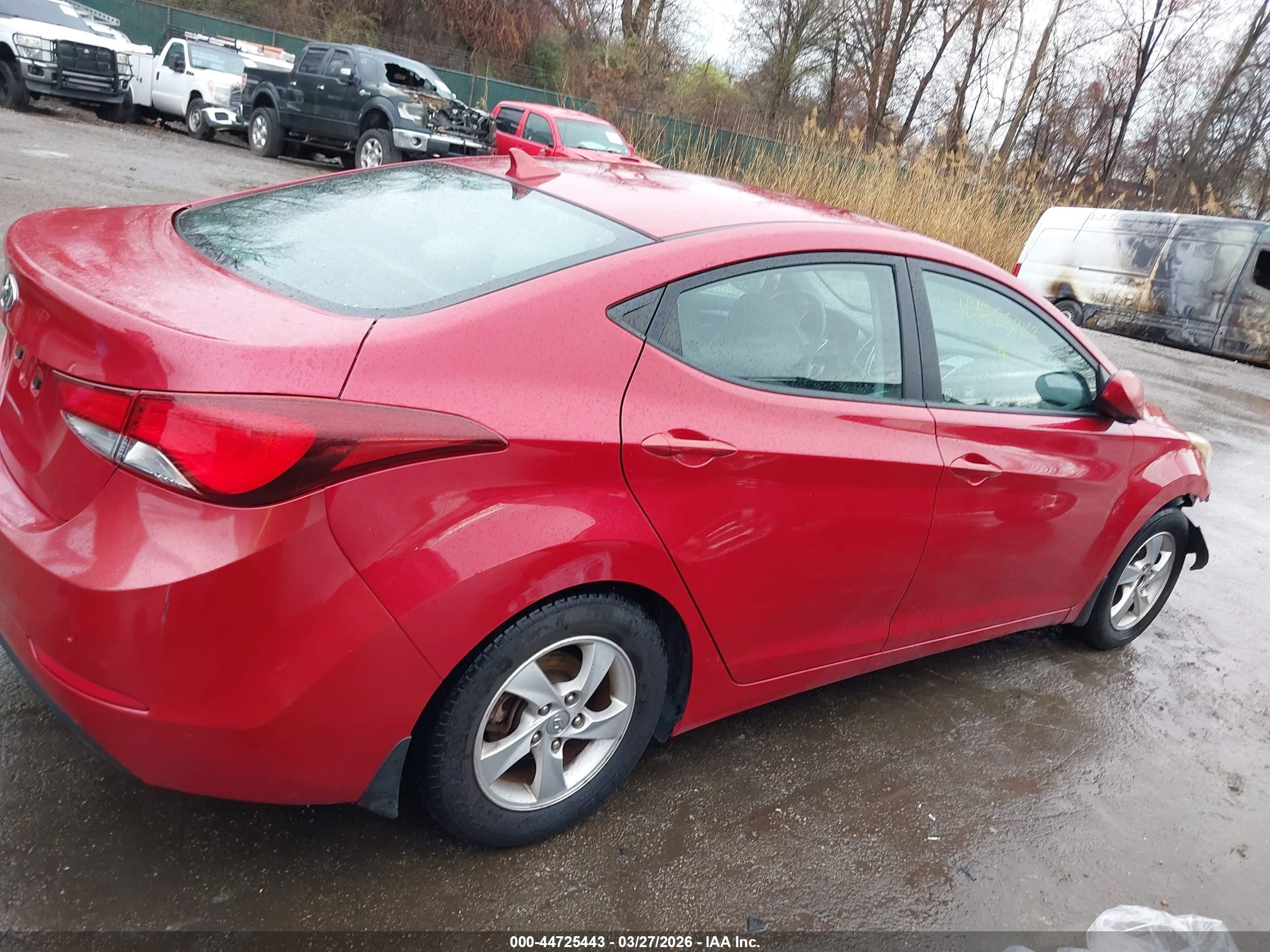 2015 Hyundai Elantra Se Red vin: KMHDH4AE3FU423454