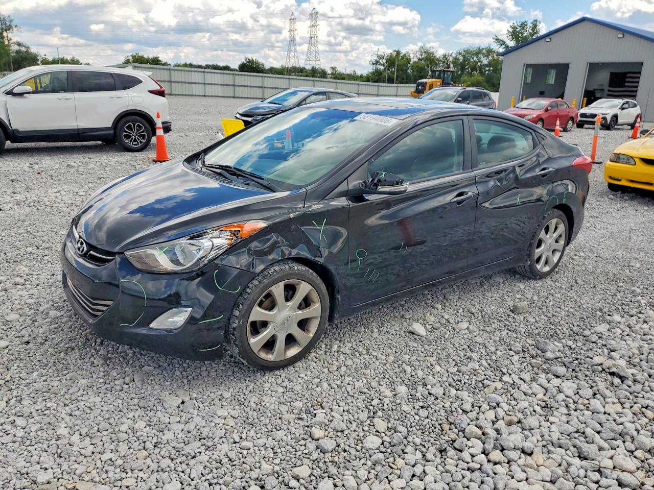 2011 Hyundai Elantra Limited Black vin: KMHDH4AE4BU084939
