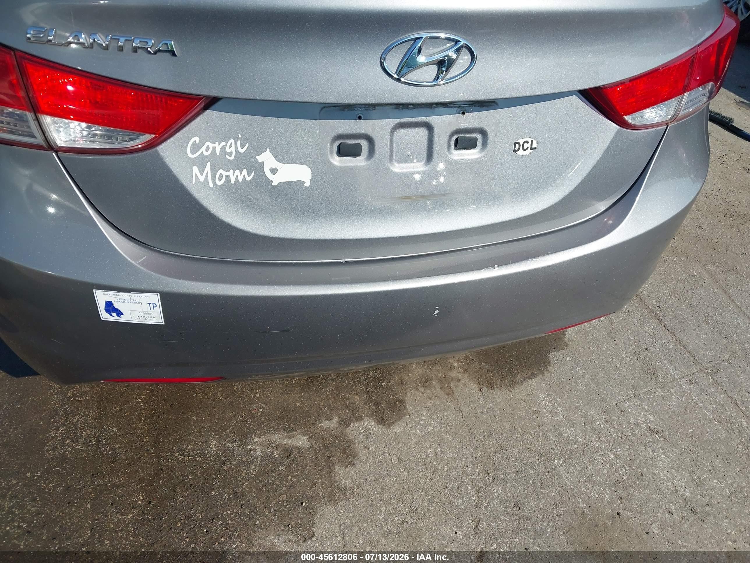 2011 Hyundai Elantra Gls (ulsan Plant) Gray vin: KMHDH4AE4BU093768