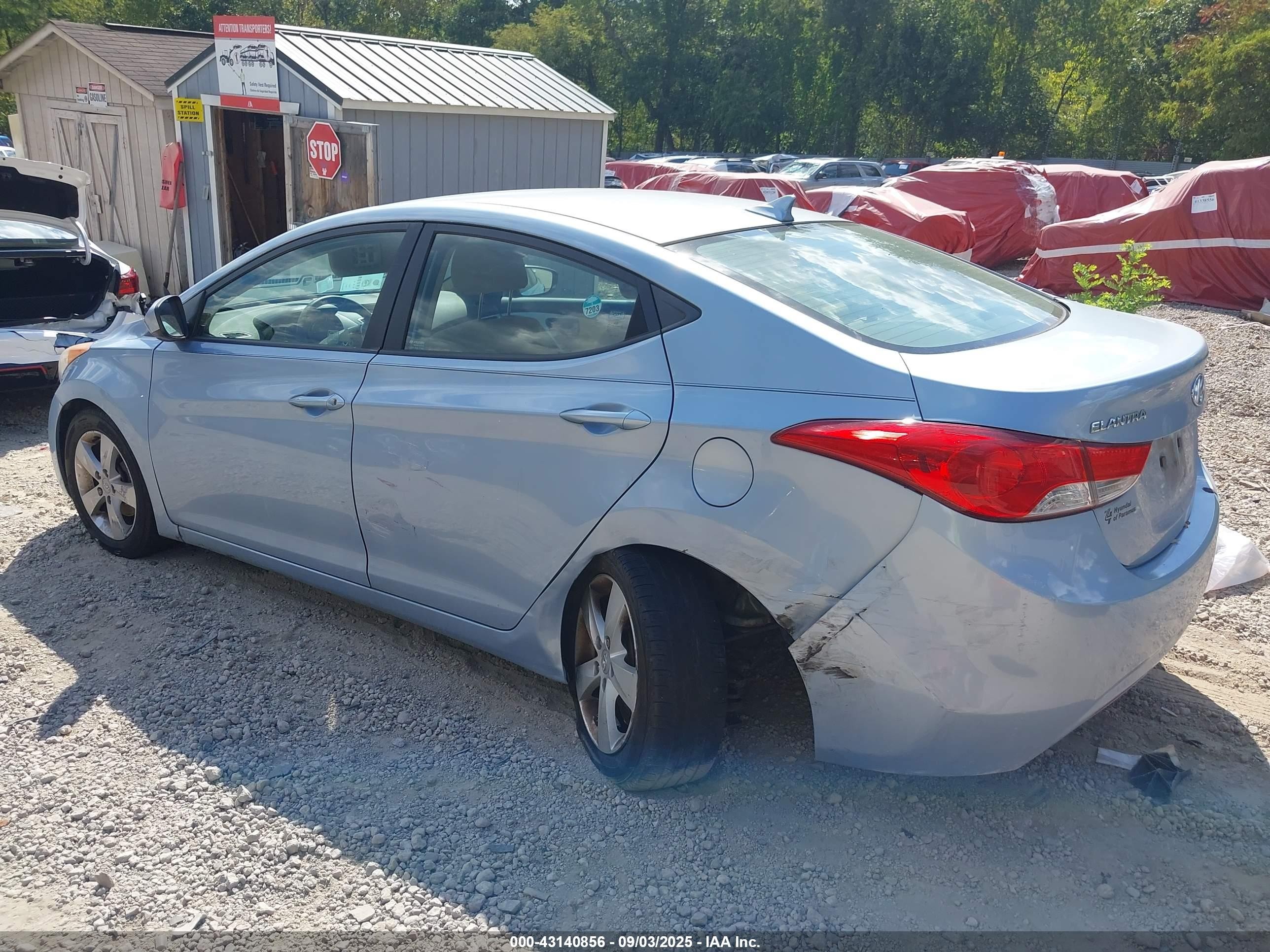 2011 Hyundai Elantra Gls (ulsan Plant) Light Blue vin: KMHDH4AE4BU098095