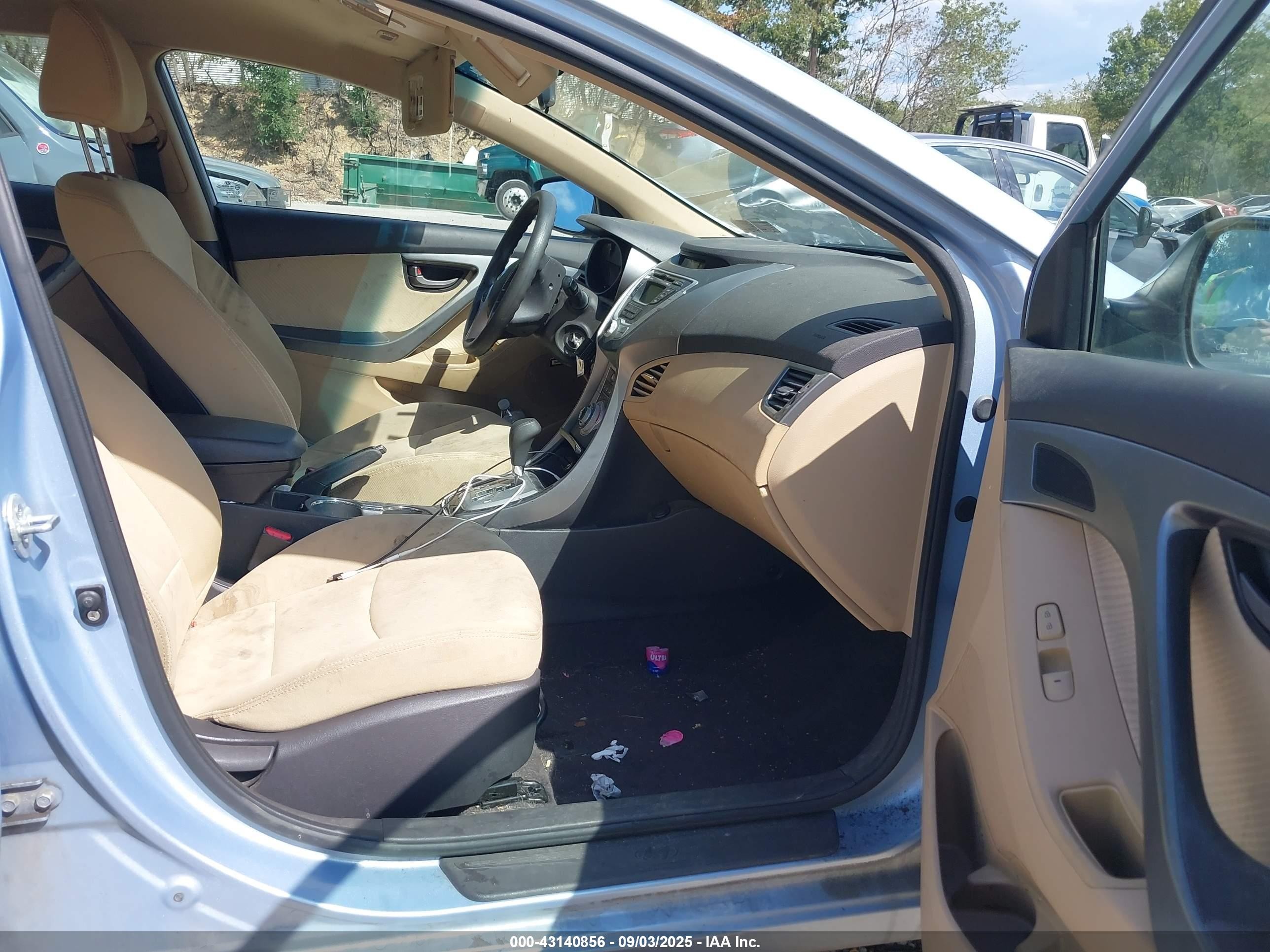2011 Hyundai Elantra Gls (ulsan Plant) Light Blue vin: KMHDH4AE4BU098095