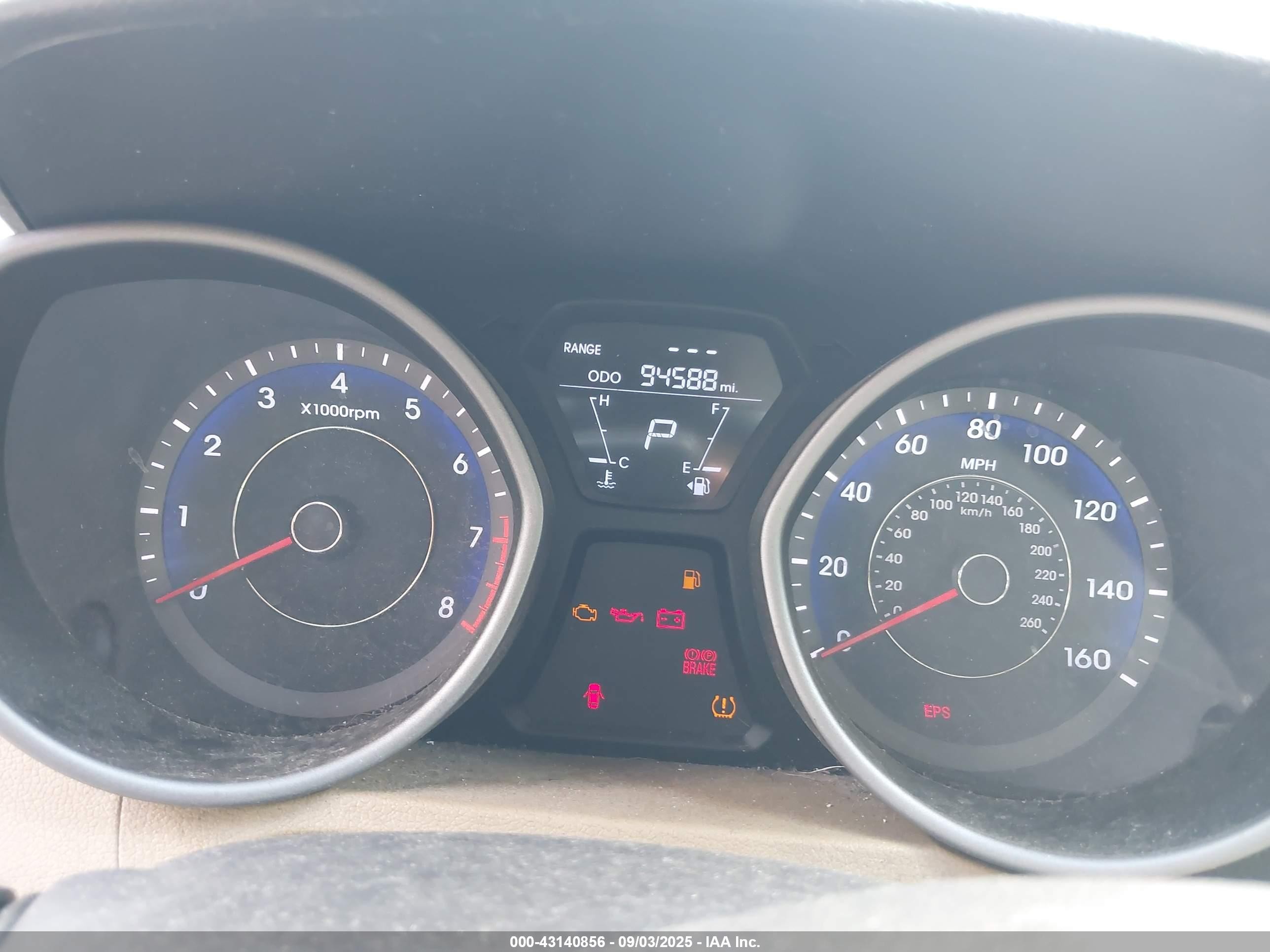 2011 Hyundai Elantra Gls (ulsan Plant) Light Blue vin: KMHDH4AE4BU098095