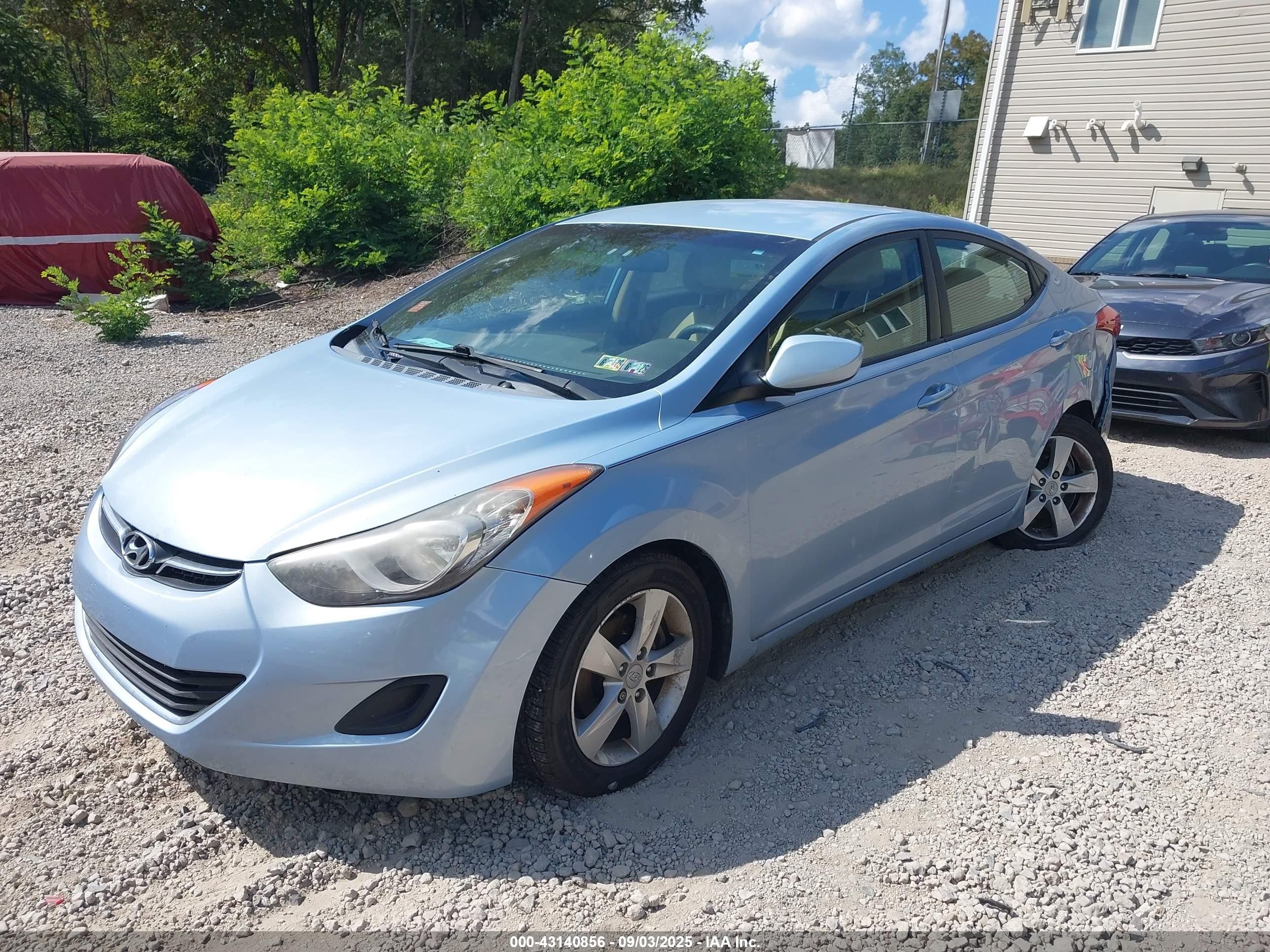 2011 Hyundai Elantra Gls (ulsan Plant) Light Blue vin: KMHDH4AE4BU098095