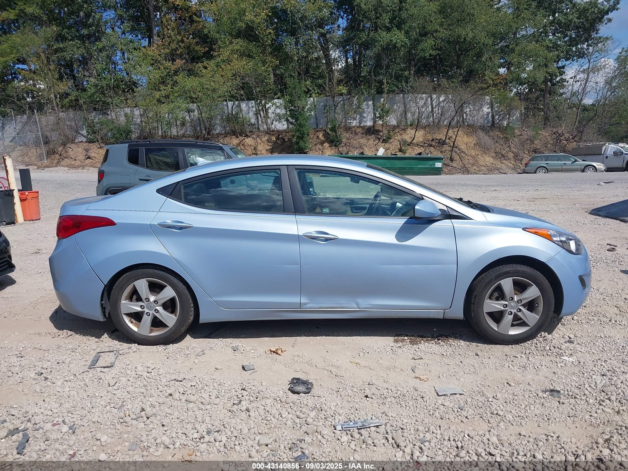 2011 Hyundai Elantra Gls (ulsan Plant) Light Blue vin: KMHDH4AE4BU098095