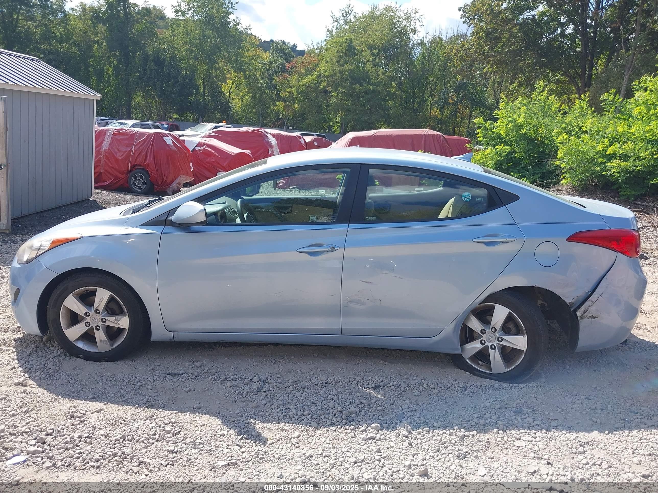2011 Hyundai Elantra Gls (ulsan Plant) Light Blue vin: KMHDH4AE4BU098095