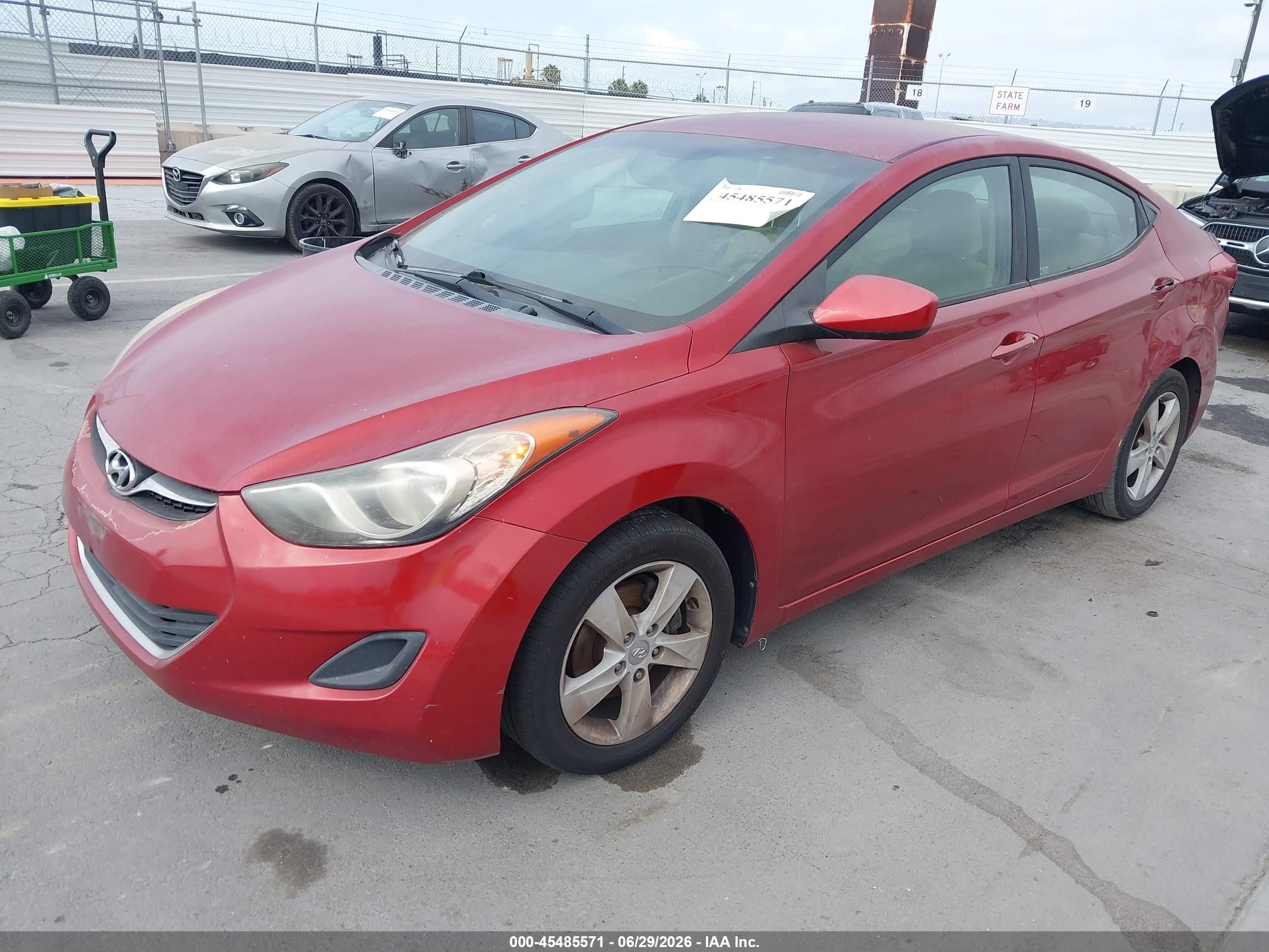 2011 Hyundai Elantra Gls (ulsan Plant) Red vin: KMHDH4AE4BU135873