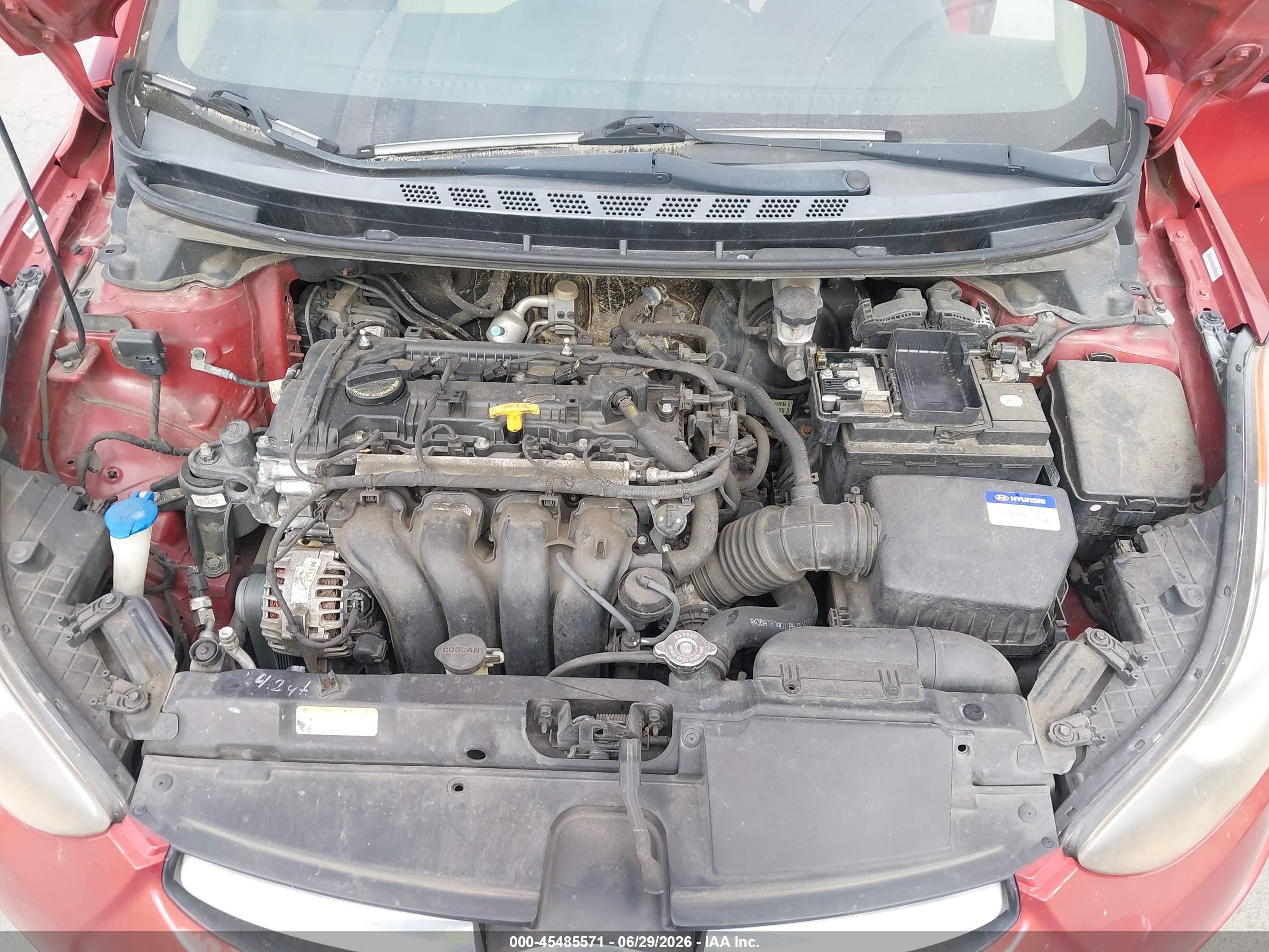 2011 Hyundai Elantra Gls (ulsan Plant) Red vin: KMHDH4AE4BU135873