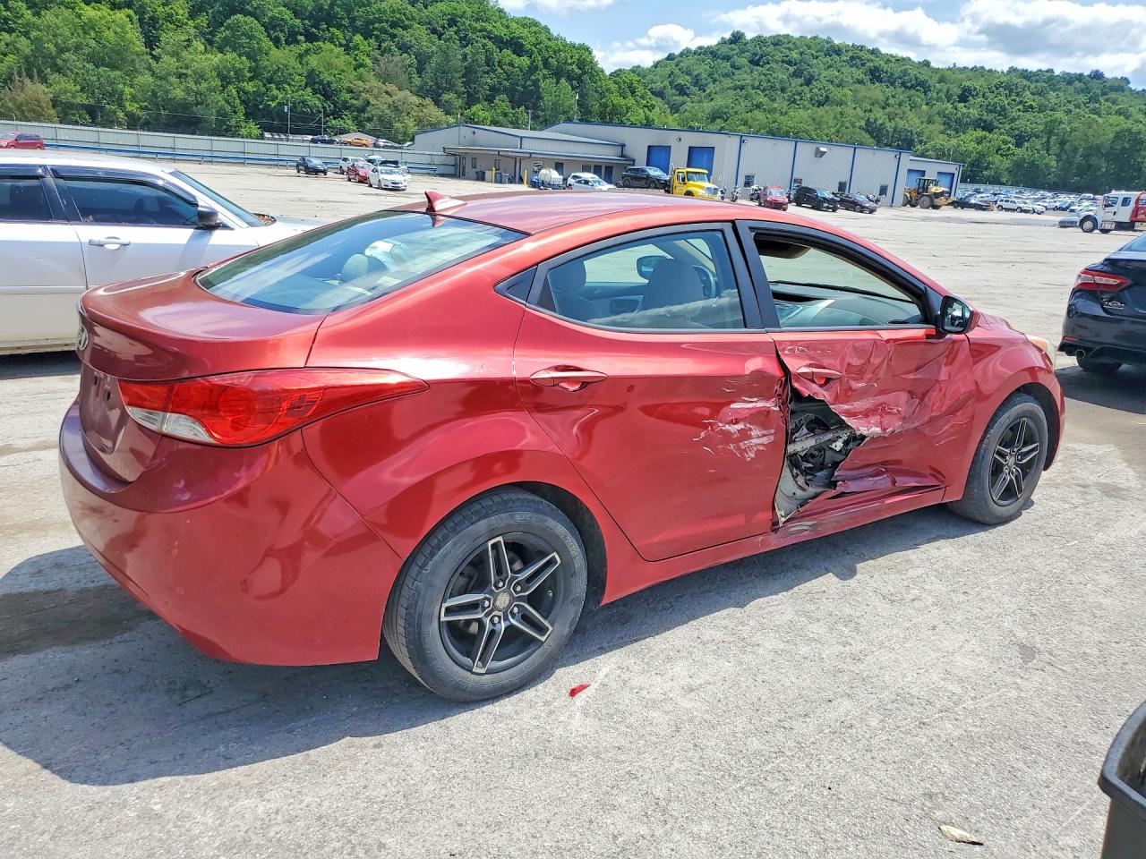 2011 Hyundai Elantra Gls Red vin: KMHDH4AE4BU141138