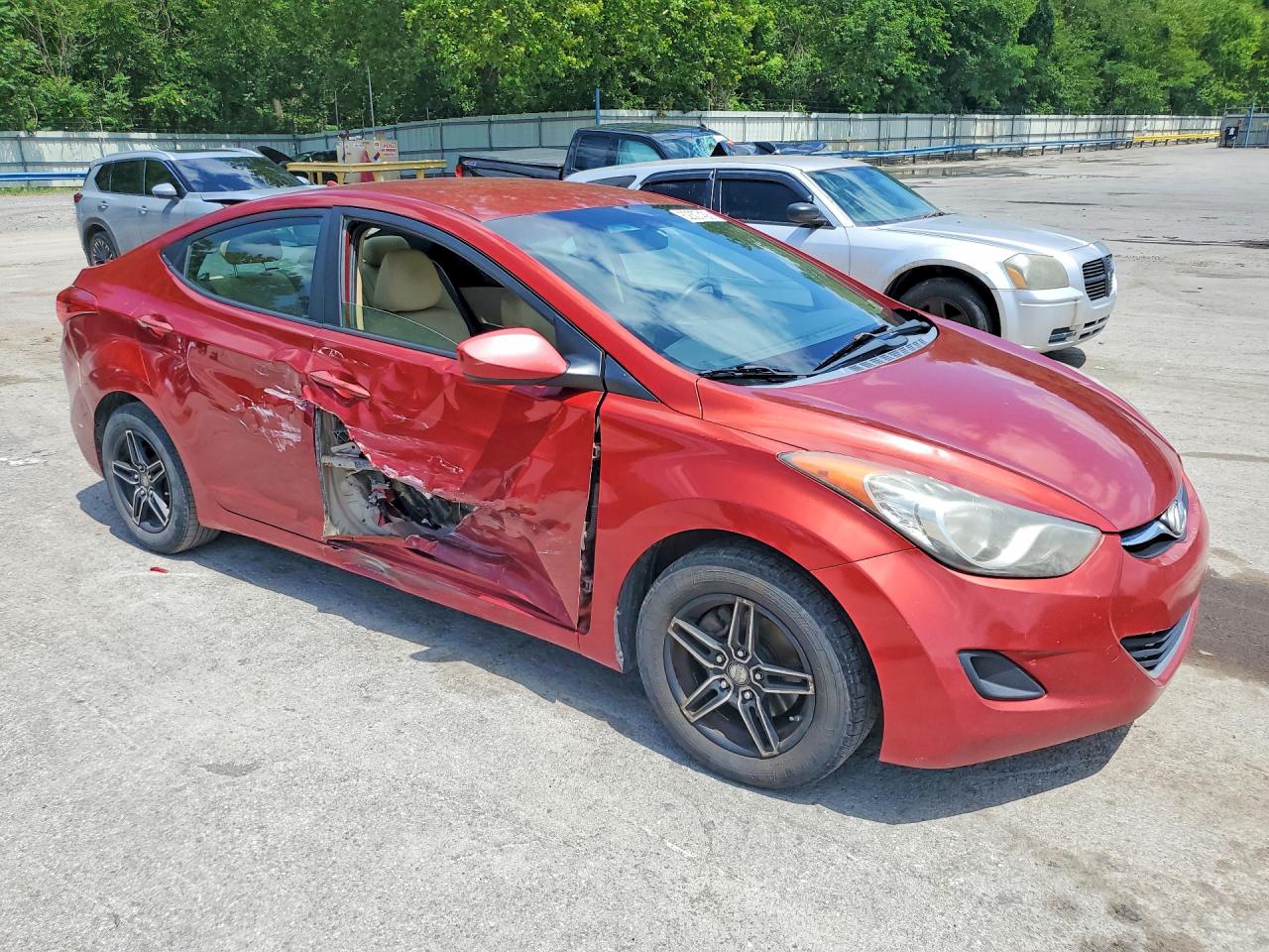 2011 Hyundai Elantra Gls Red vin: KMHDH4AE4BU141138