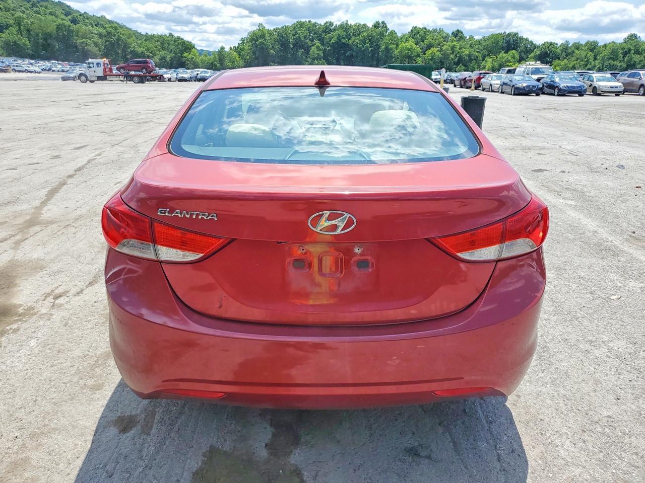 2011 Hyundai Elantra Gls Red vin: KMHDH4AE4BU141138