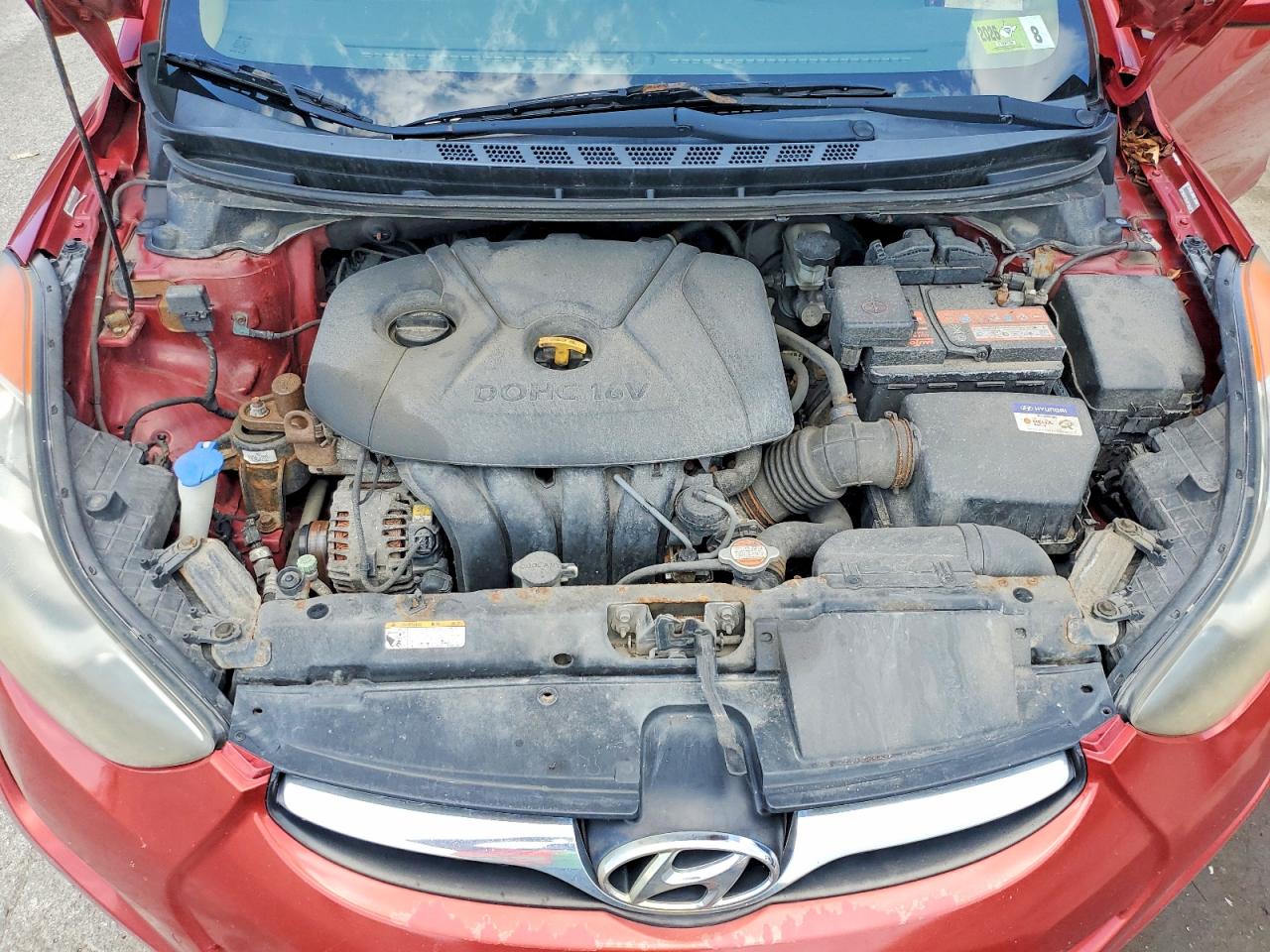 2011 Hyundai Elantra Gls Red vin: KMHDH4AE4BU141138