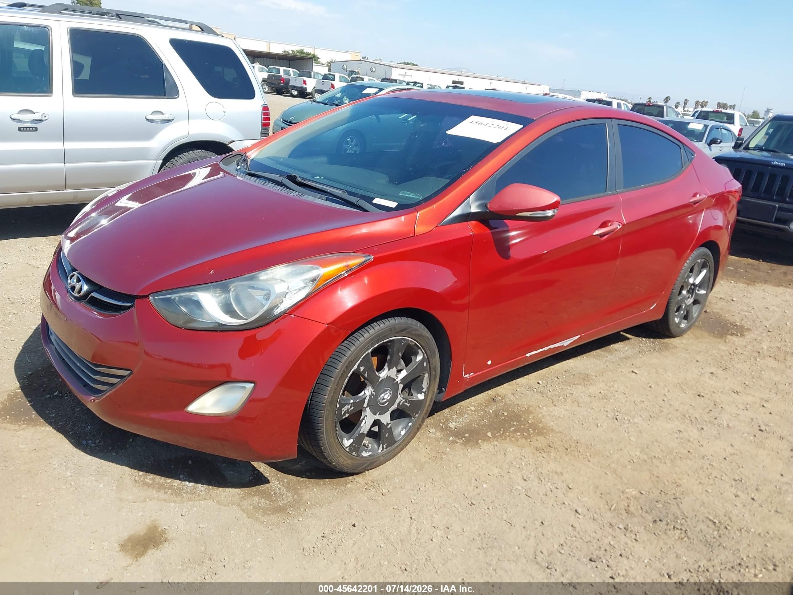 2011 Hyundai Elantra Limited (ulsan Plant) Red vin: KMHDH4AE4BU154293