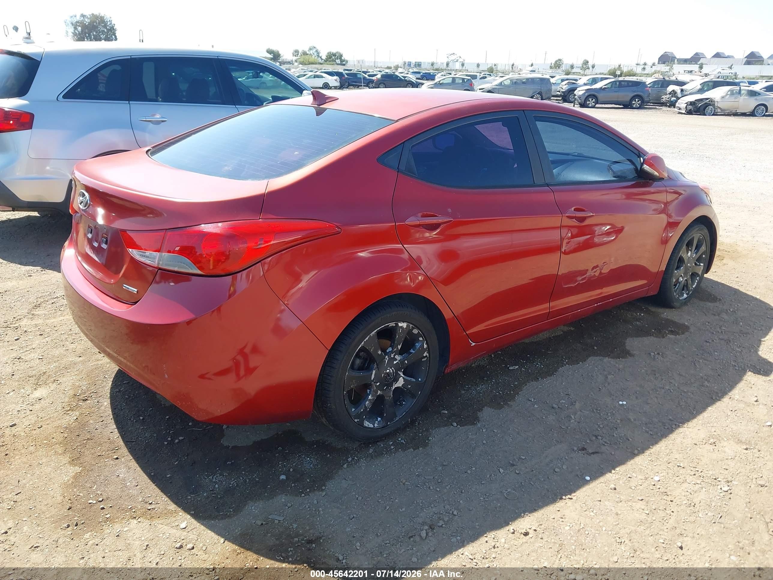 2011 Hyundai Elantra Limited (ulsan Plant) Red vin: KMHDH4AE4BU154293