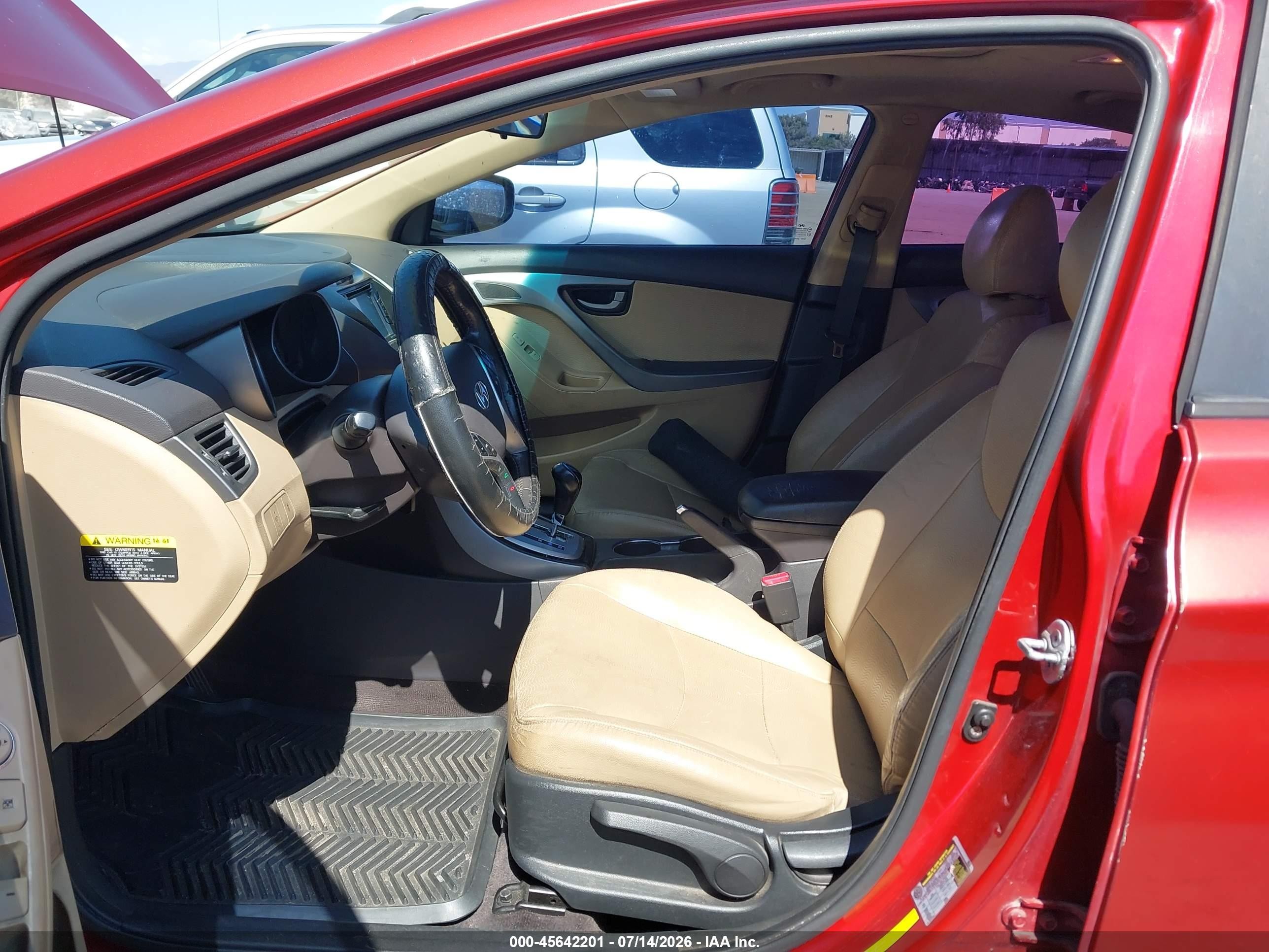2011 Hyundai Elantra Limited (ulsan Plant) Red vin: KMHDH4AE4BU154293