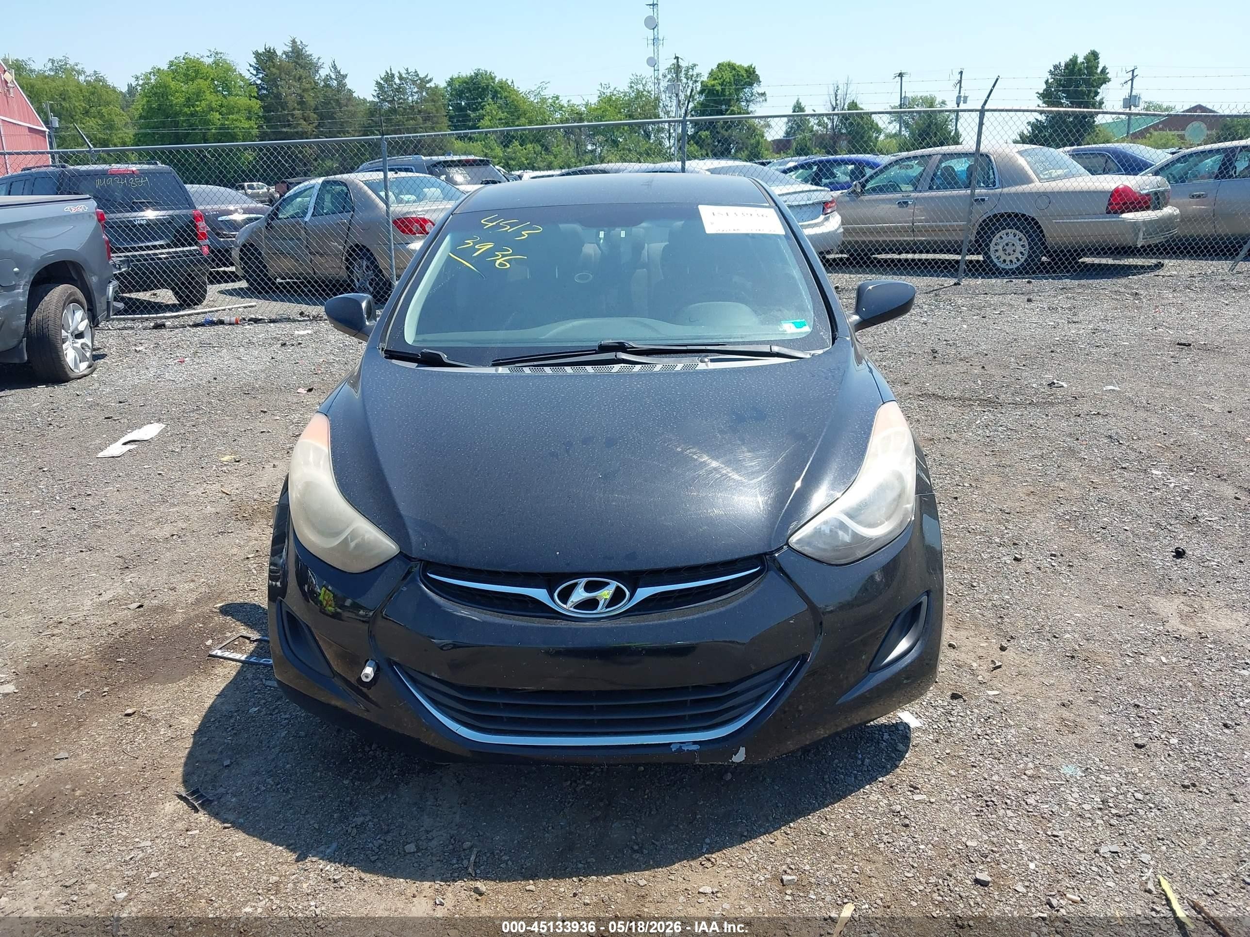 2011 Hyundai Elantra Gls (ulsan Plant) Black vin: KMHDH4AE4BU159431