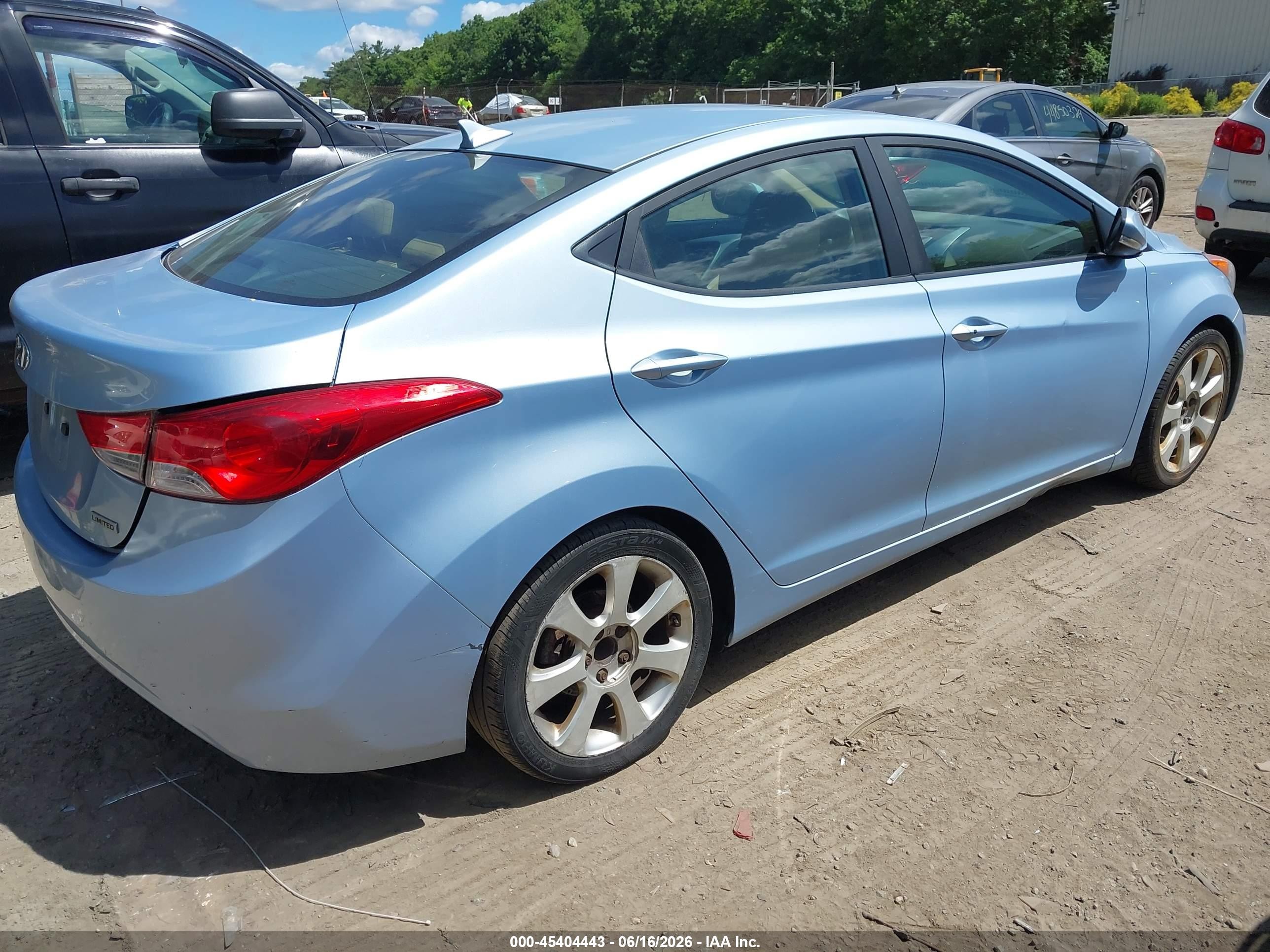 2012 Hyundai Elantra Limited (ulsan Plant) Blue vin: KMHDH4AE4CU213084