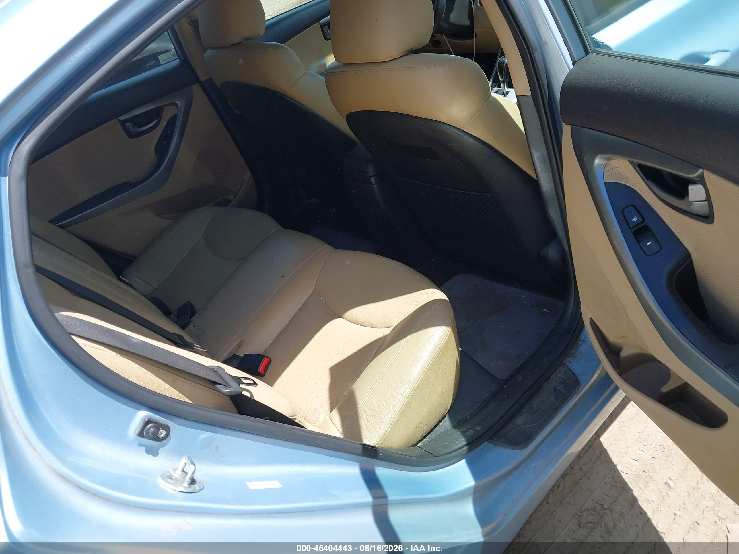 2012 Hyundai Elantra Limited (ulsan Plant) Blue vin: KMHDH4AE4CU213084