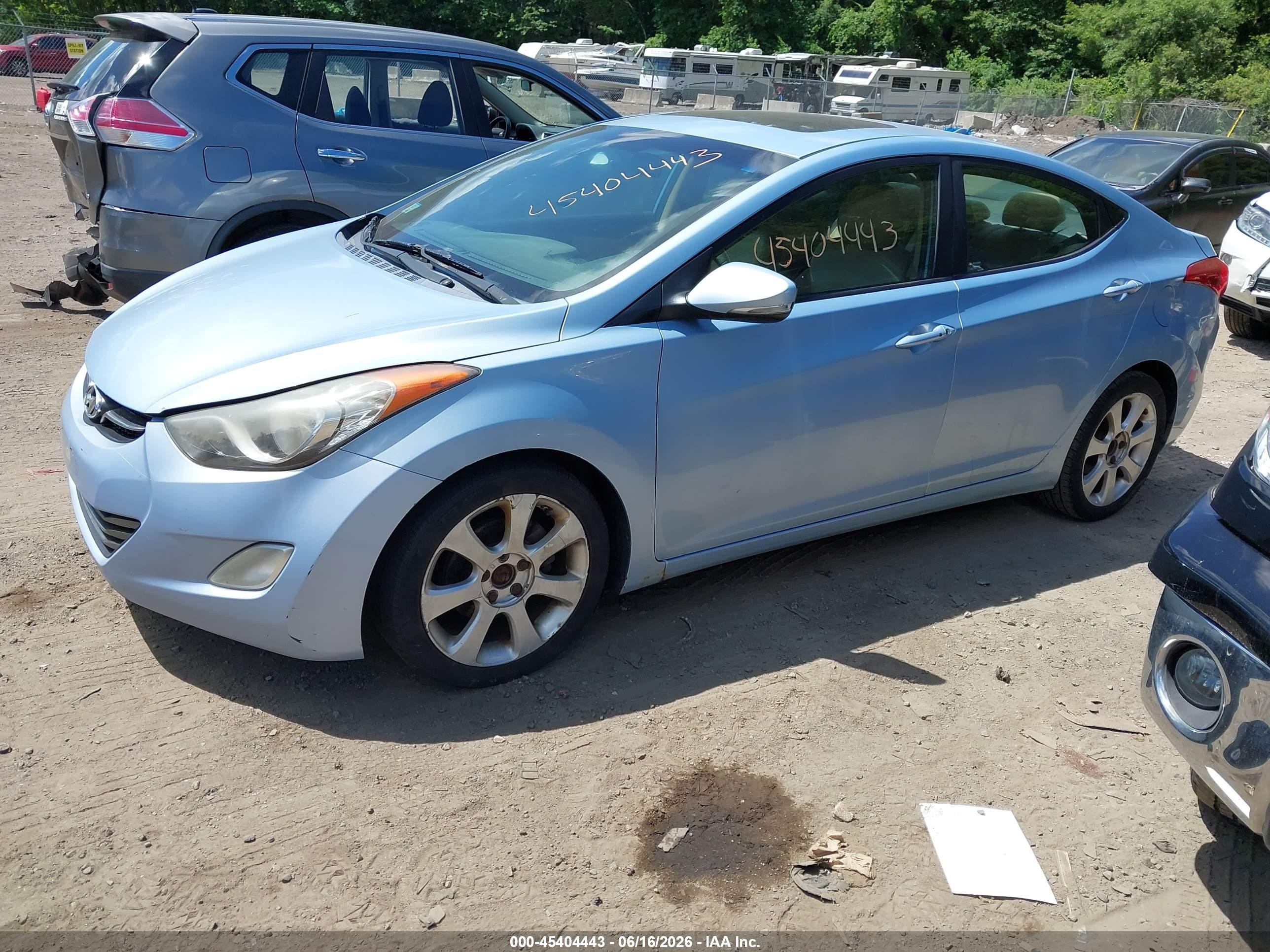 2012 Hyundai Elantra Limited (ulsan Plant) Blue vin: KMHDH4AE4CU213084