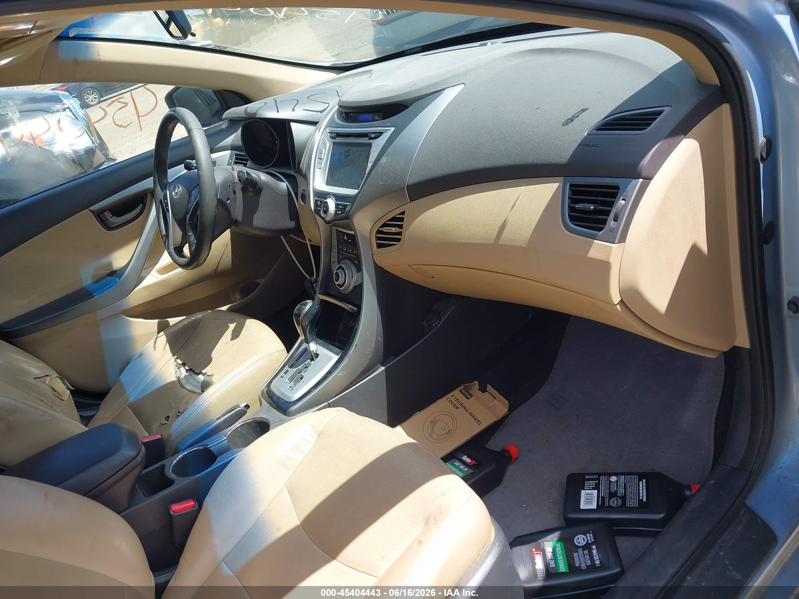 2012 Hyundai Elantra Limited (ulsan Plant) Blue vin: KMHDH4AE4CU213084