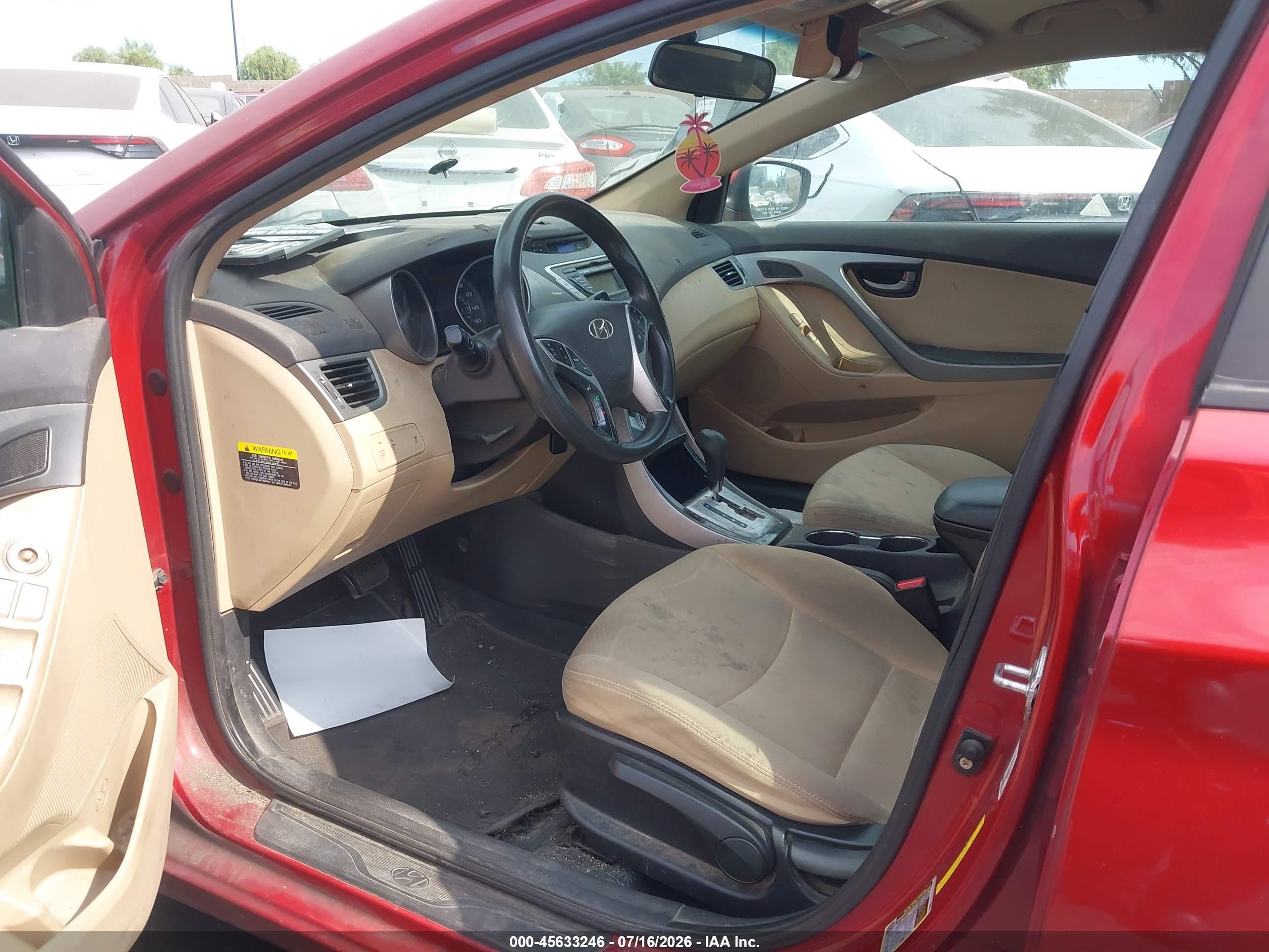 2012 Hyundai Elantra Gls (ulsan Plant) Red vin: KMHDH4AE4CU261832