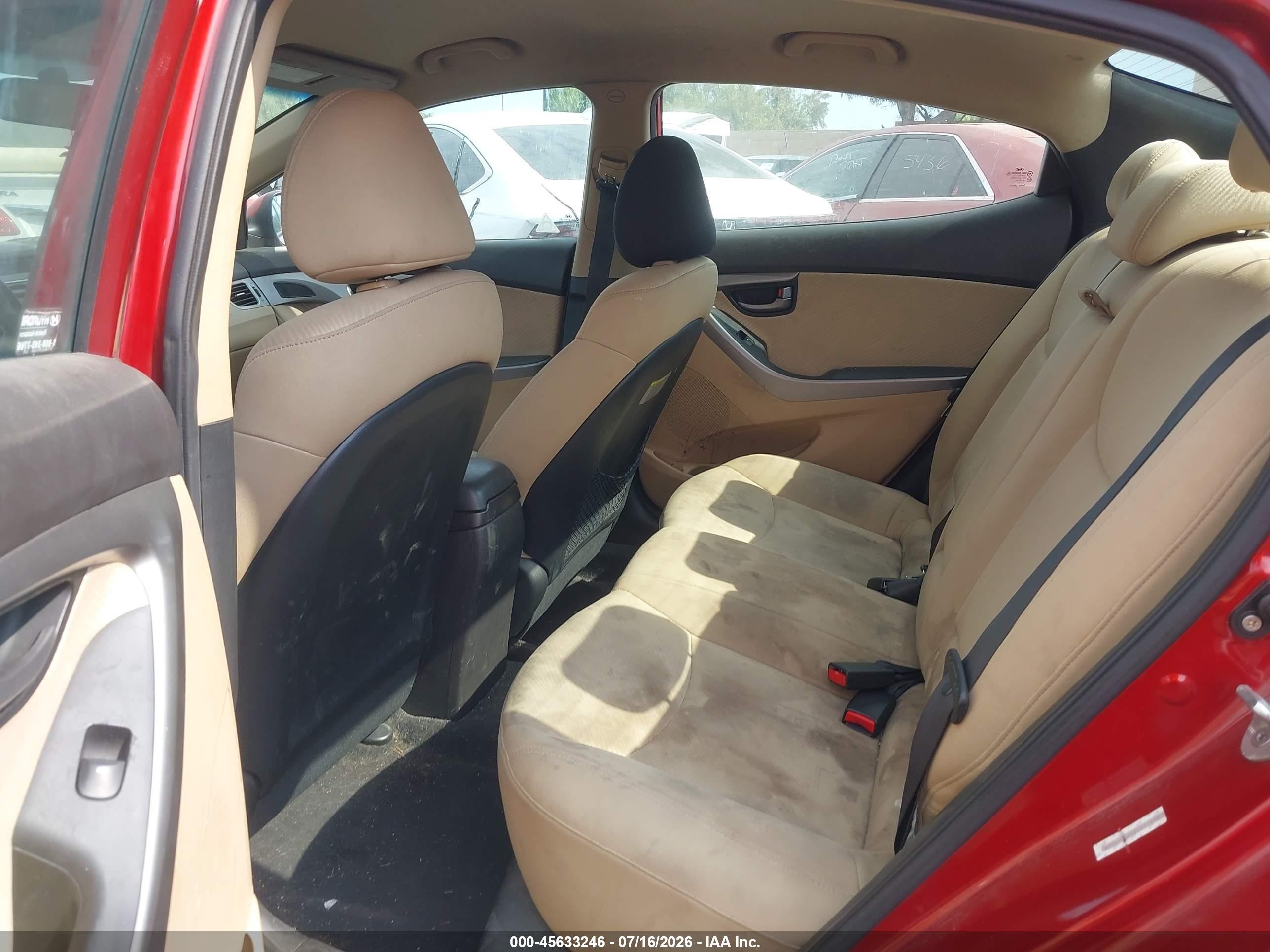 2012 Hyundai Elantra Gls (ulsan Plant) Red vin: KMHDH4AE4CU261832