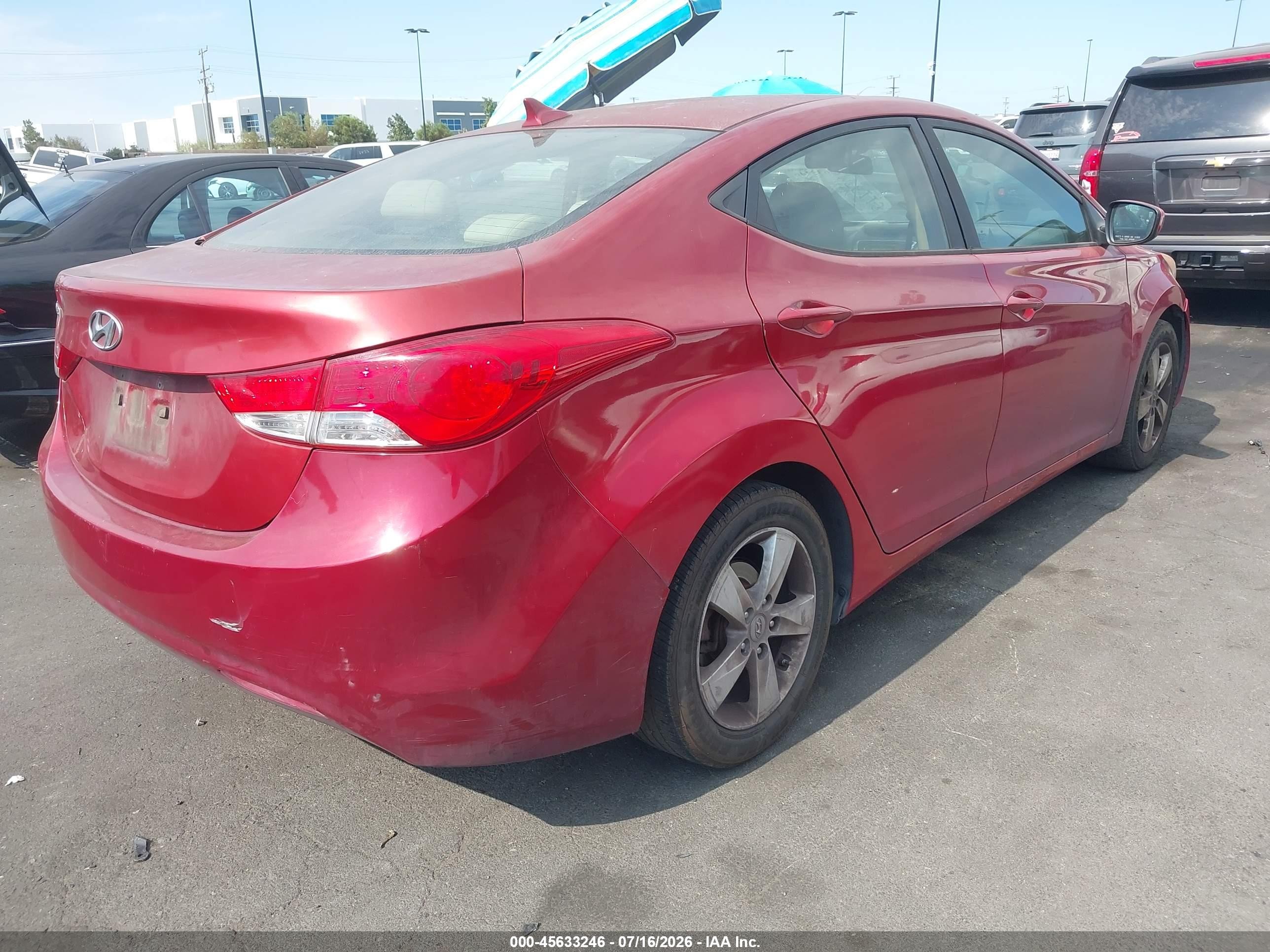 2012 Hyundai Elantra Gls (ulsan Plant) Red vin: KMHDH4AE4CU261832