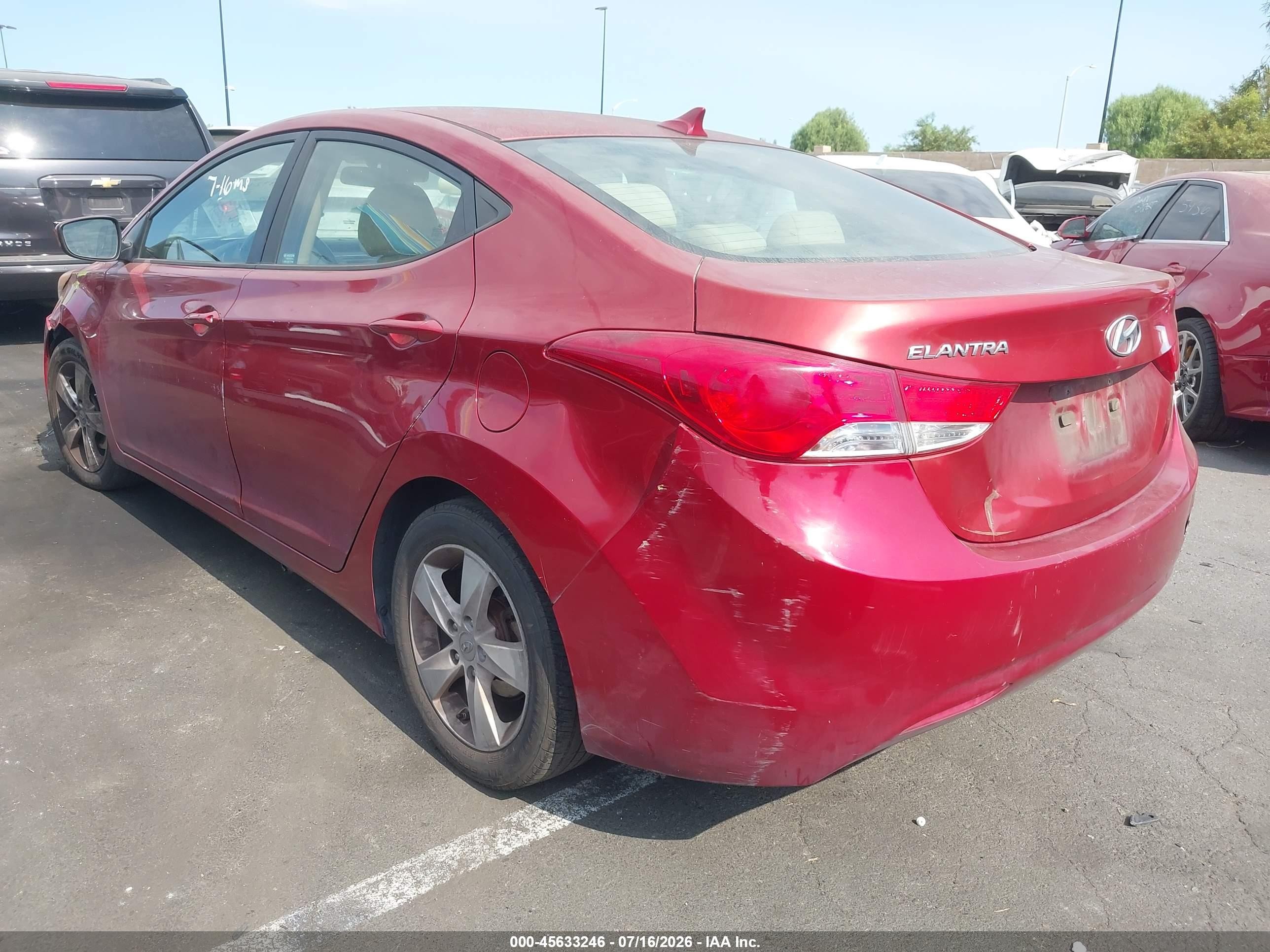 2012 Hyundai Elantra Gls (ulsan Plant) Red vin: KMHDH4AE4CU261832