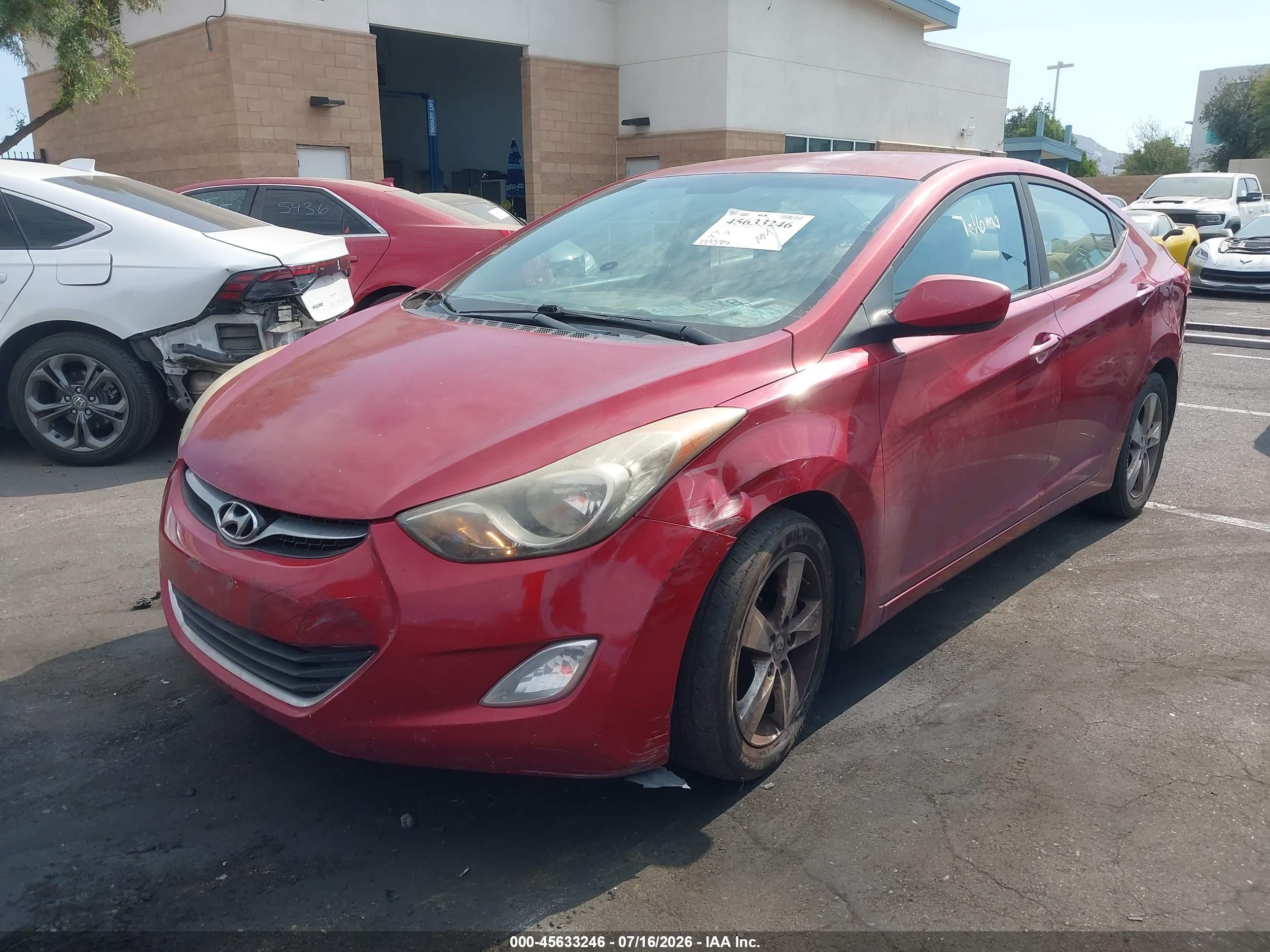 2012 Hyundai Elantra Gls (ulsan Plant) Red vin: KMHDH4AE4CU261832