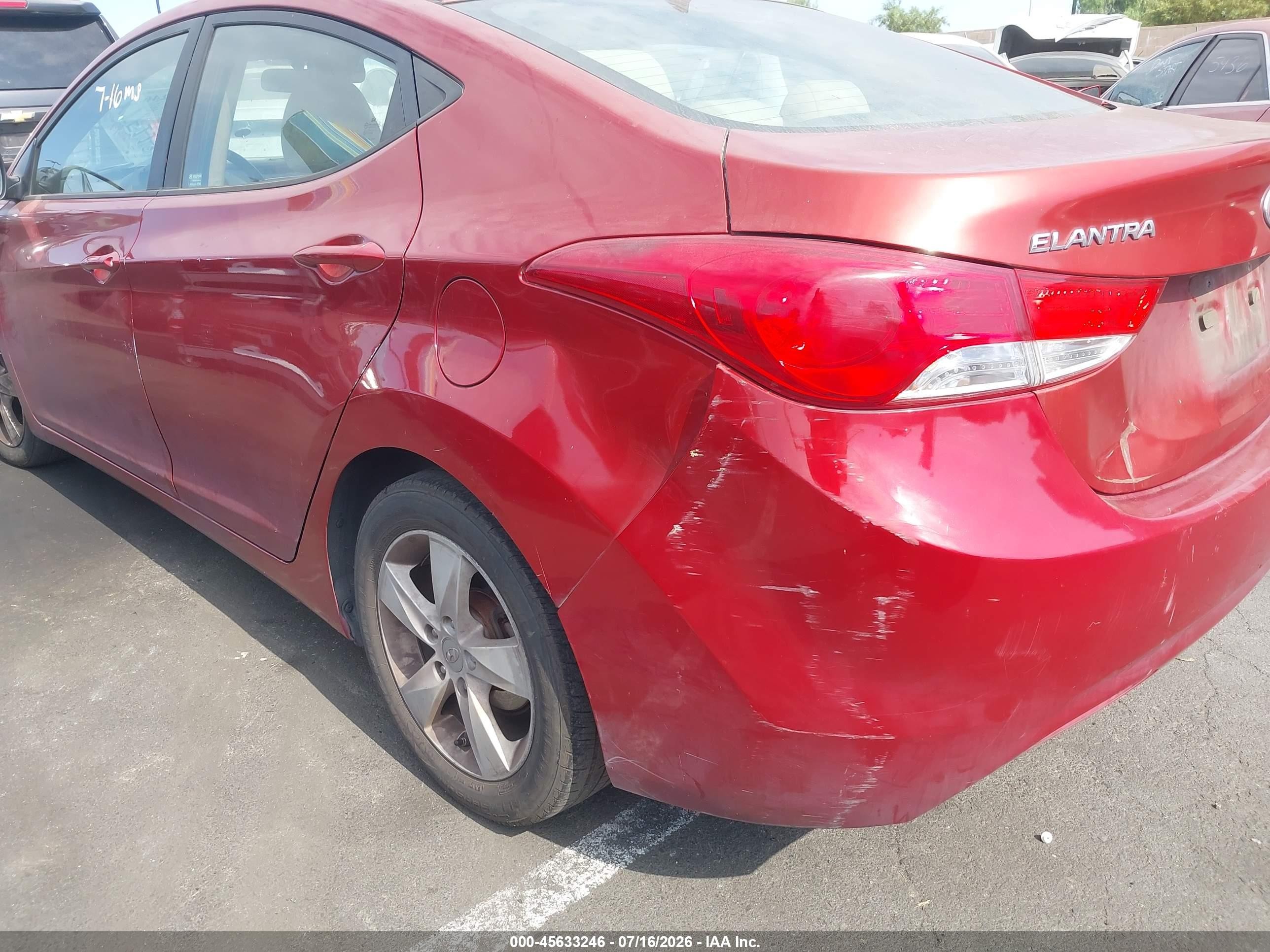 2012 Hyundai Elantra Gls (ulsan Plant) Red vin: KMHDH4AE4CU261832