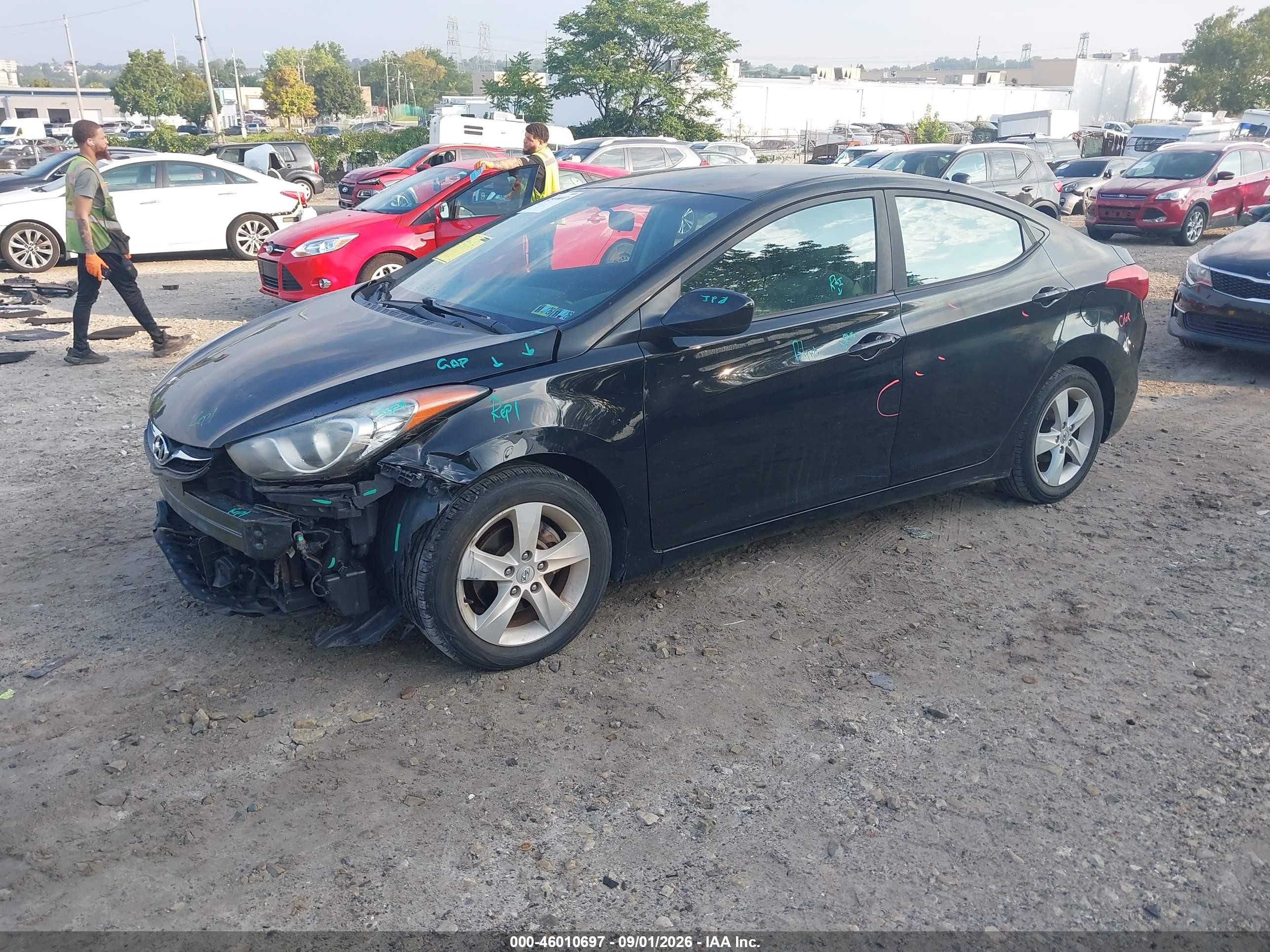 2012 Hyundai Elantra Gls (ulsan Plant) Black vin: KMHDH4AE4CU277691